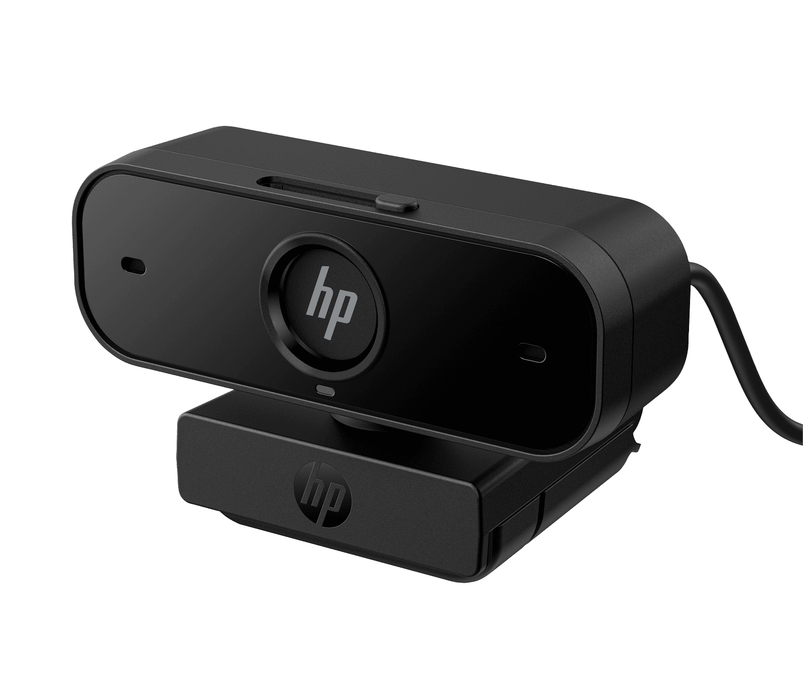 HP 435 FHD webcam on its monitor clip, front view