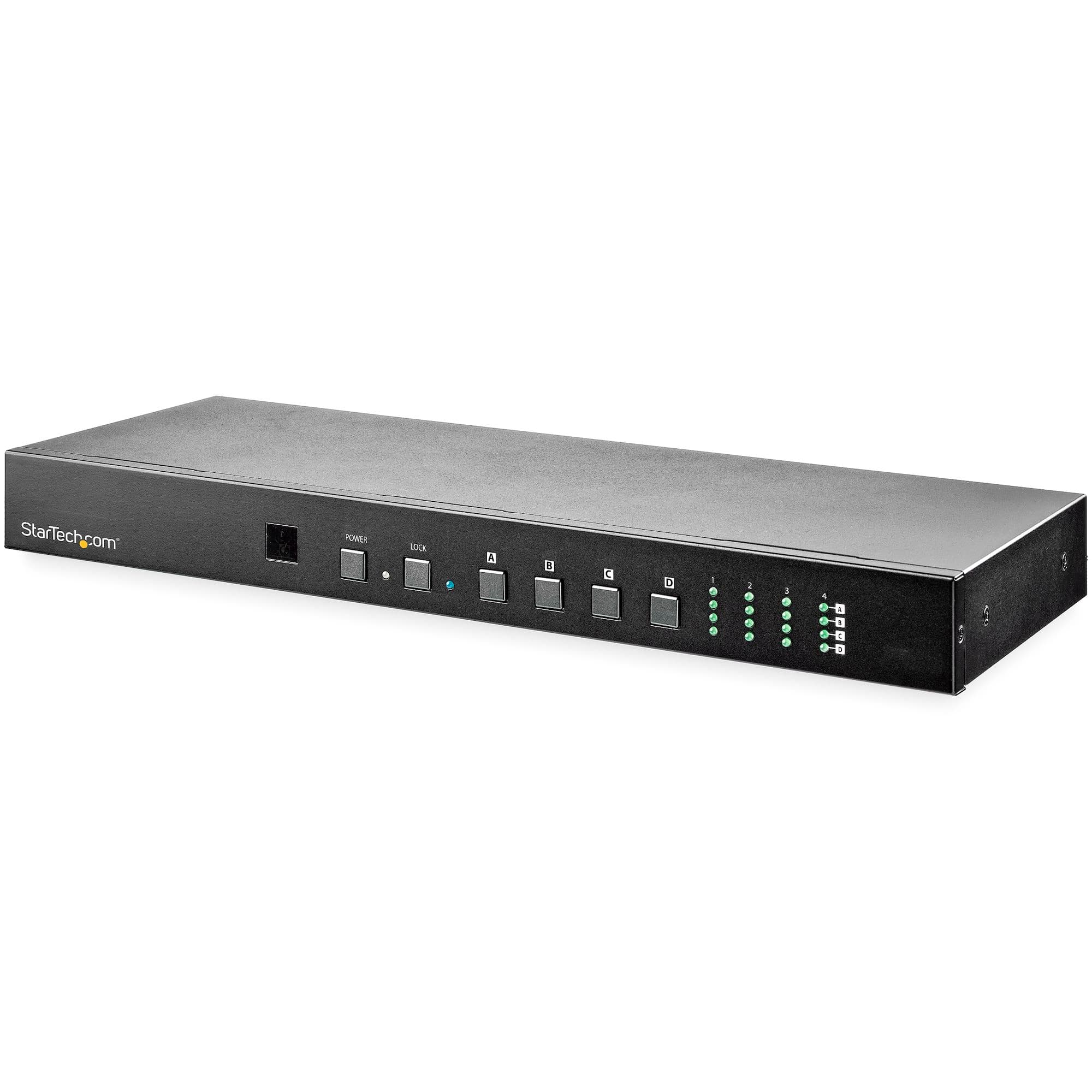 StarTech.com VS424HD4K60 4x4 HDMI matrix switch, front view of the black rack-mount chassis