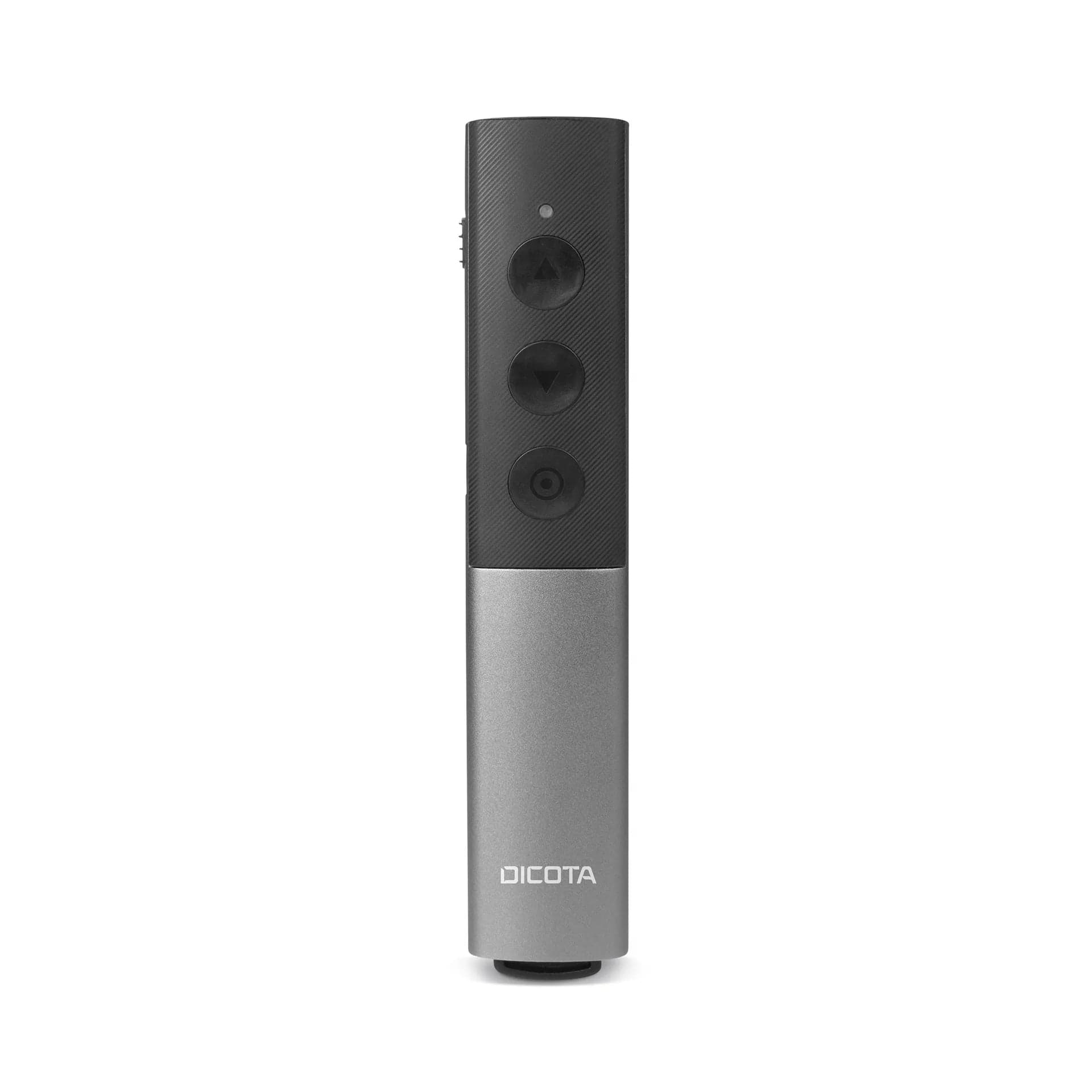 DICOTA Bluetooth Presenter, front view of the slim handheld presentation remote