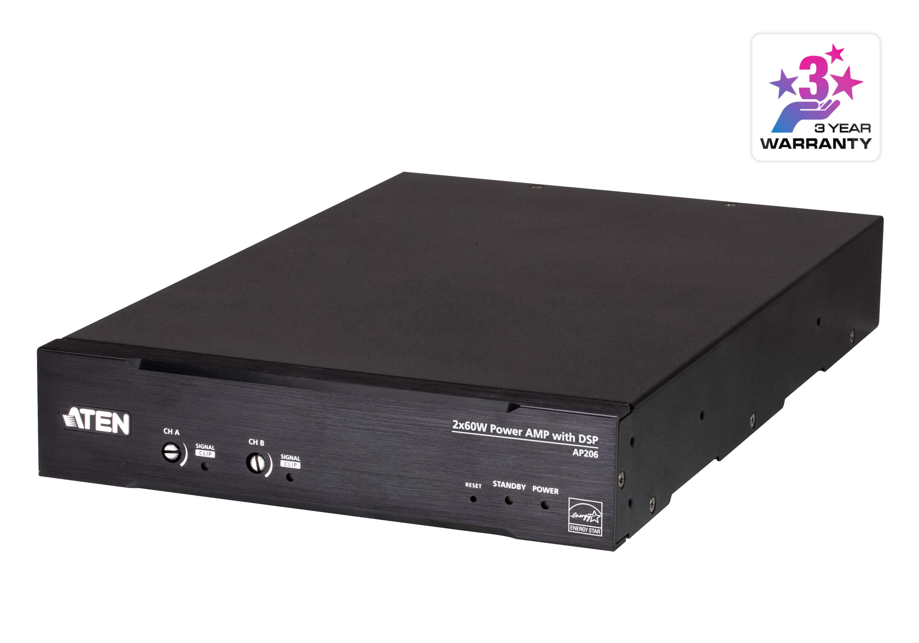 ATEN AP206 2 x 60W Power Amplifier with DSP — product photo from ATEN
