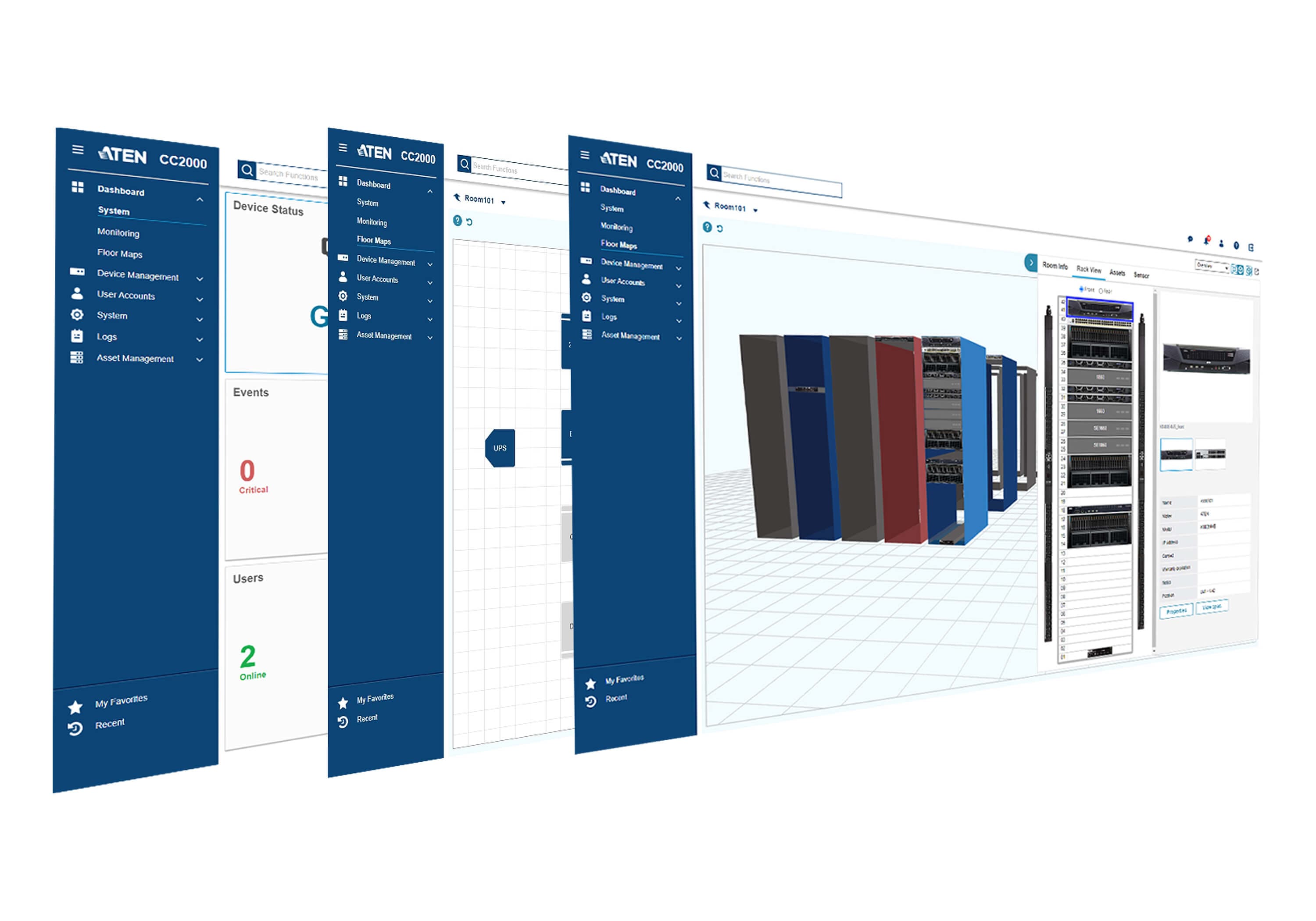 ATEN CC2000PS CC2000 Centralized Management Software Licence – Plus Pack (1 primary and 5 secondary servers, 2,048 nodes) — ATEN software product image