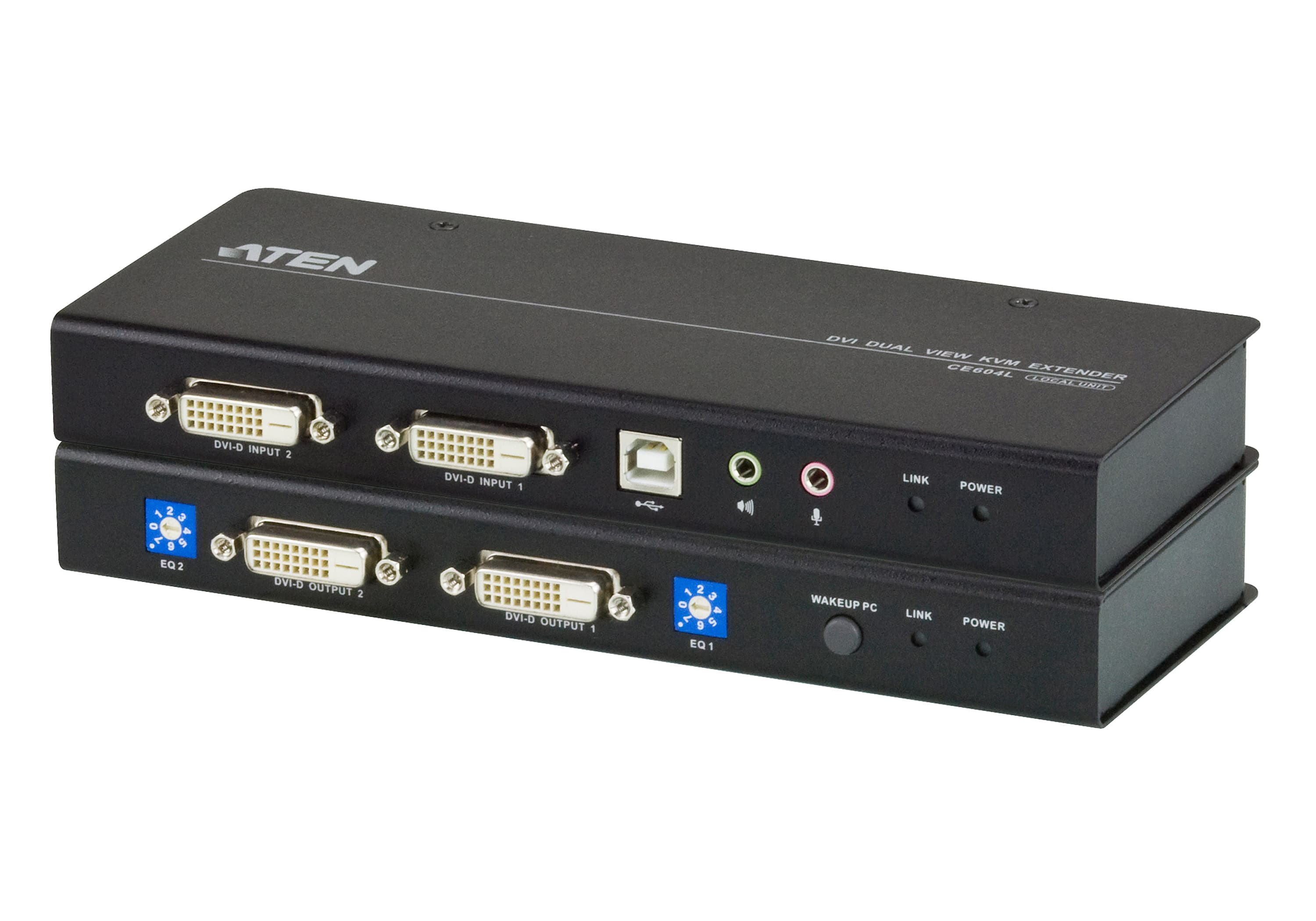 ATEN CE604 USB DVI Dual View Cat 5 KVM Extender (1024 x 768@60m) — product photo from ATEN