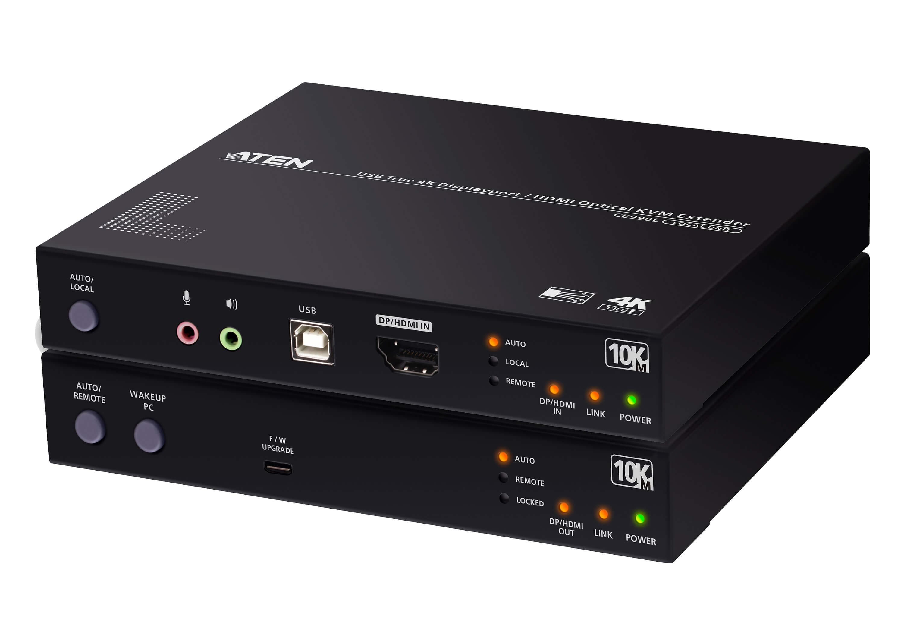ATEN CE990 USB True 4K DisplayPort/HDMI Optical KVM Extender (True 4K @ 10 km) — product photo from ATEN