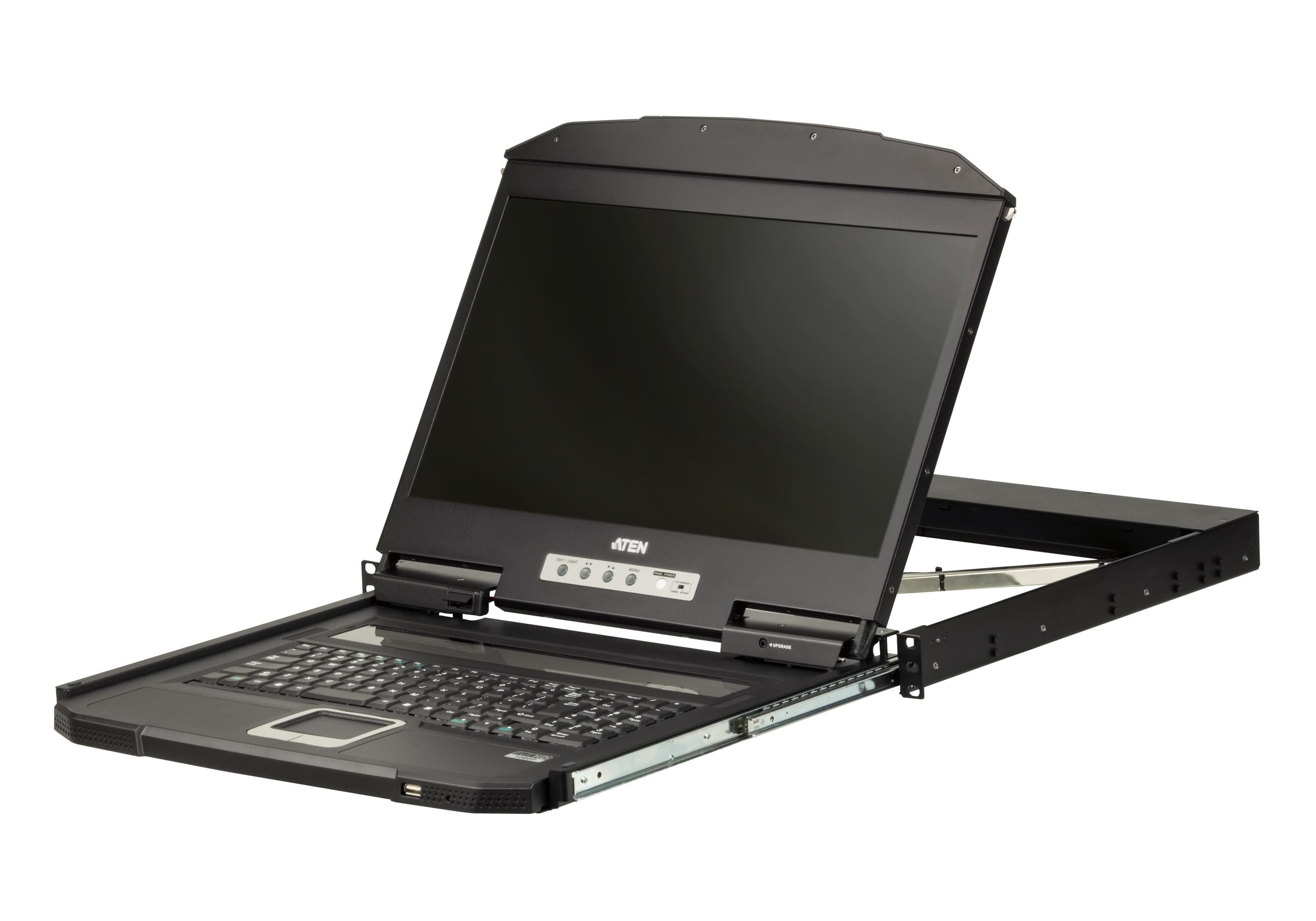 ATEN CL3100NX Ultra Short Depth Single Rail WideScreen LCD Console (USB,VGA) — product photo from ATEN