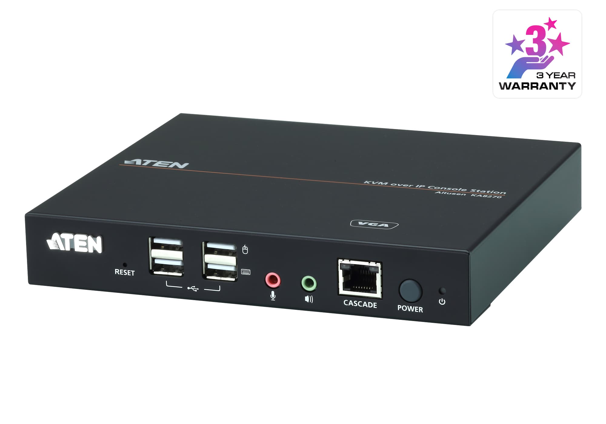 ATEN KA8270 VGA KVM over IP Console Station — product photo from ATEN