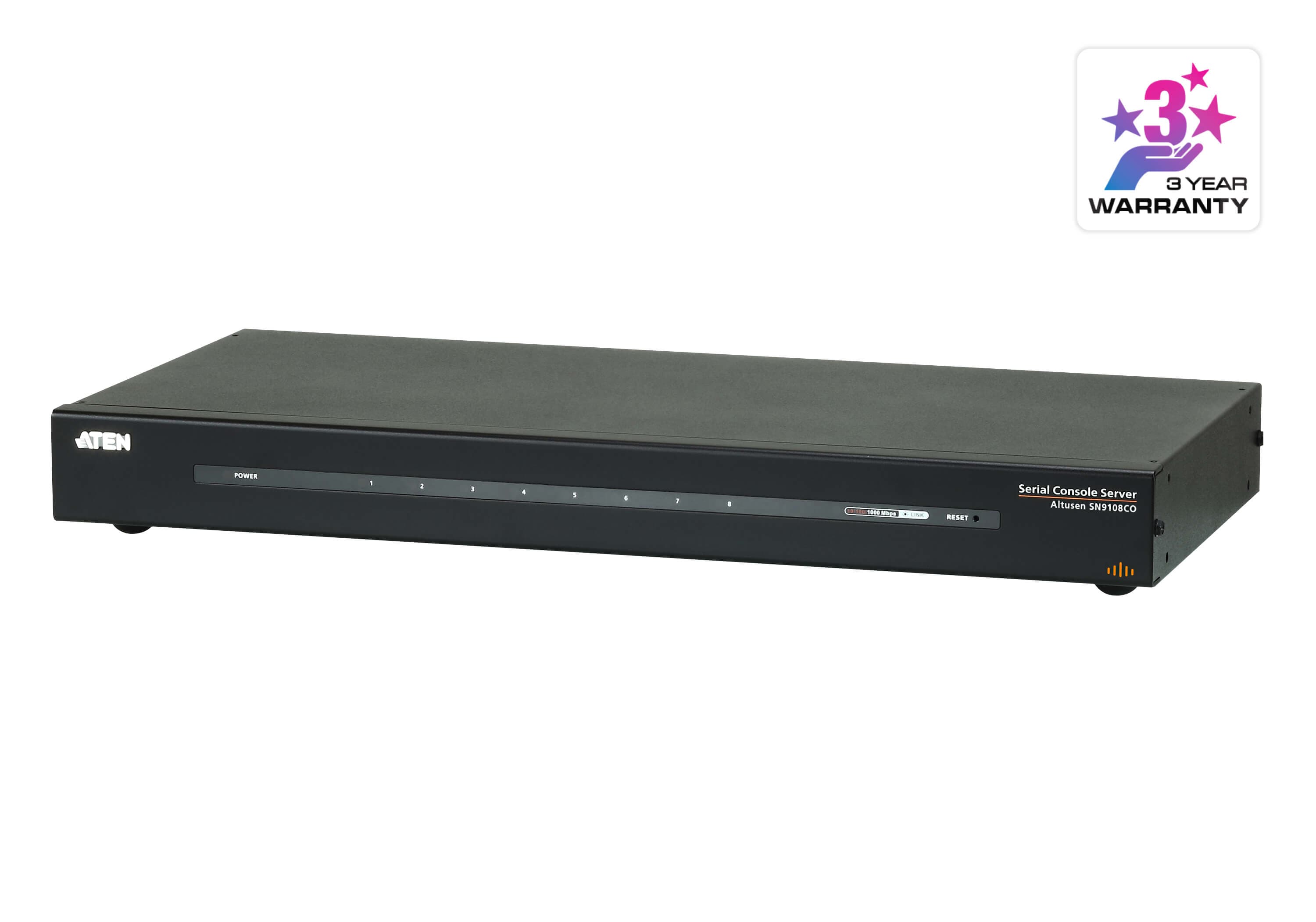 ATEN SN9108CO 8-Port Serial Console Server - angled product view