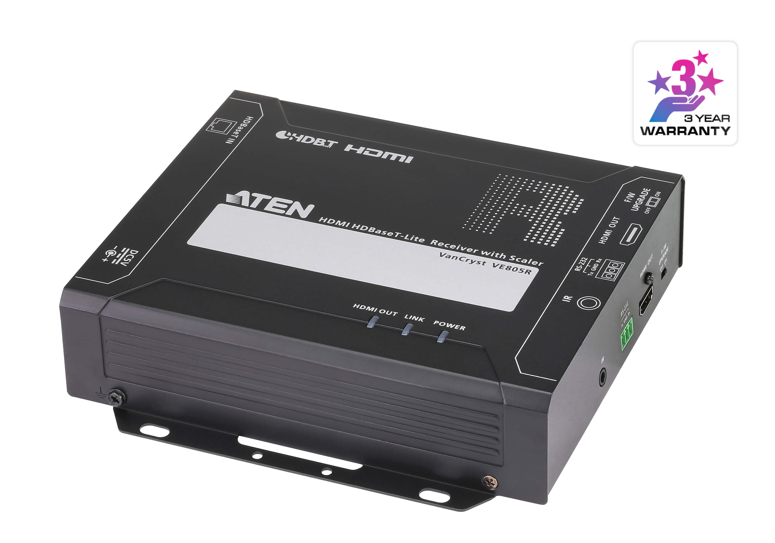 ATEN VE805R HDMI HDBaseT-Lite Receiver with Scaler (1080p@70m) - angled product view