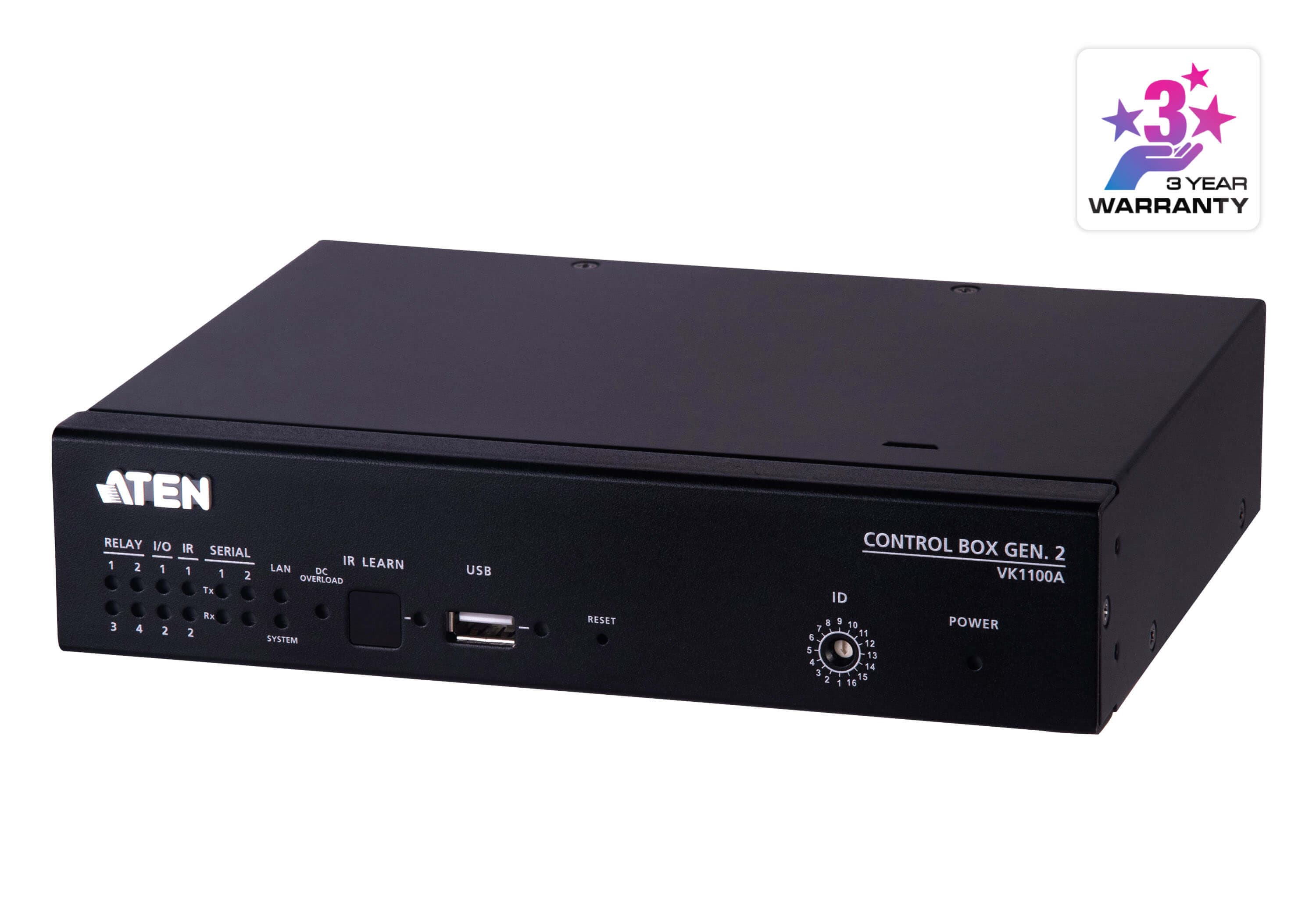 ATEN VK1100A Control System Compact Control Box Gen. 2 - angled product view