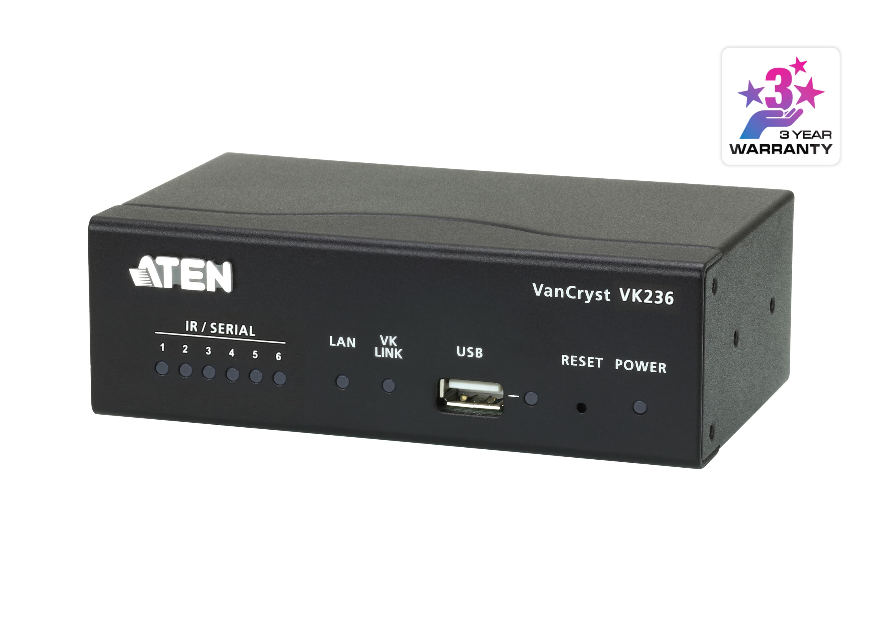 ATEN VK236 6-Port IR/Serial Expansion Box - angled product view