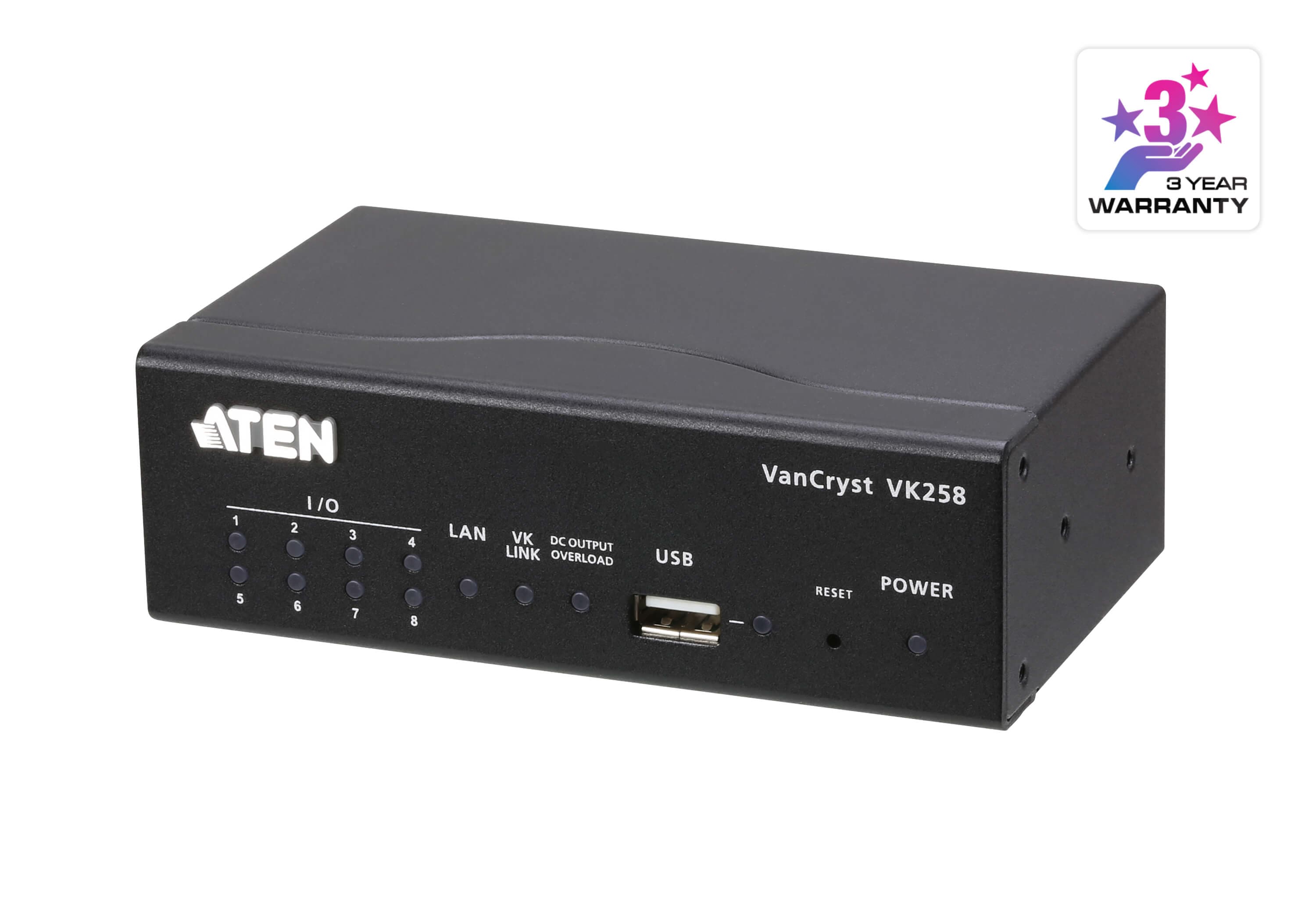 ATEN VK258 8-Channel Digital I/O Expansion Box - angled product view