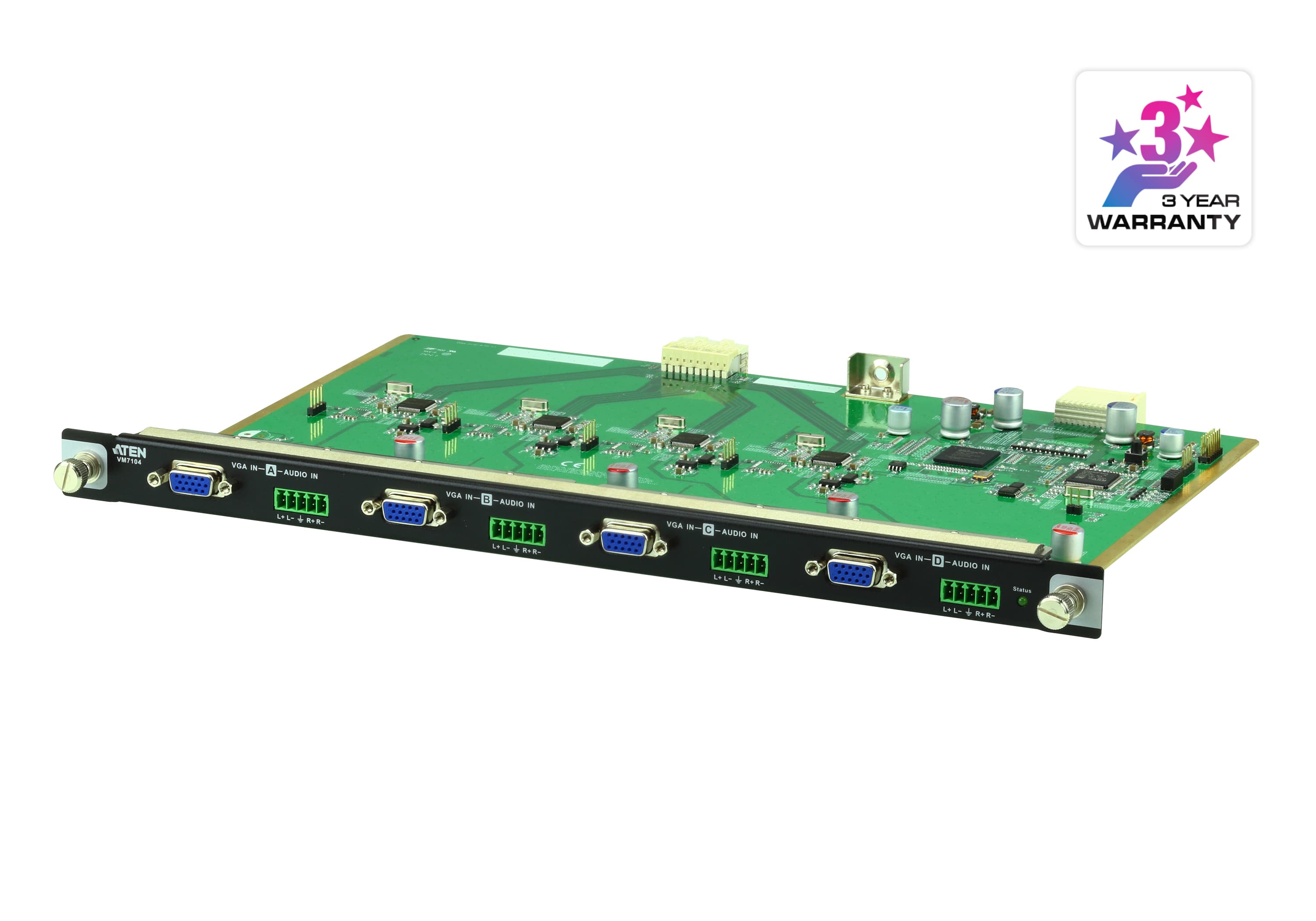 ATEN VM7104 4-Port VGA Input Board - angled product view