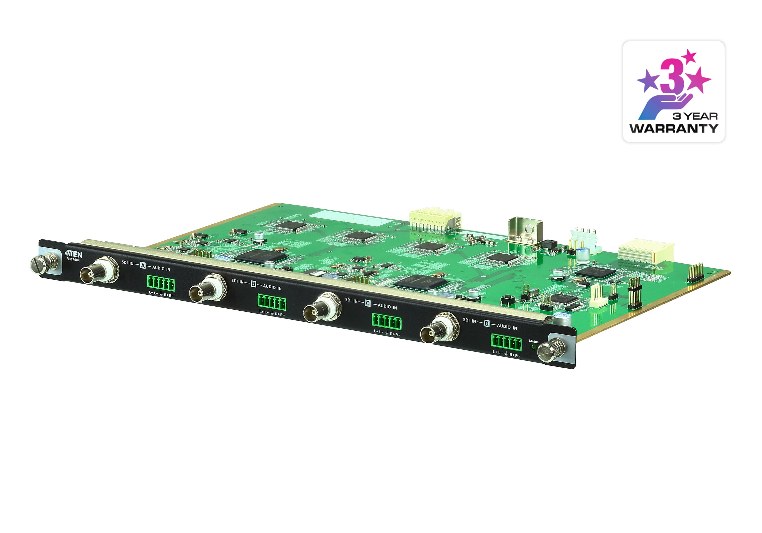 ATEN VM7404 4-Port 3G-SDI Input Board - angled product view
