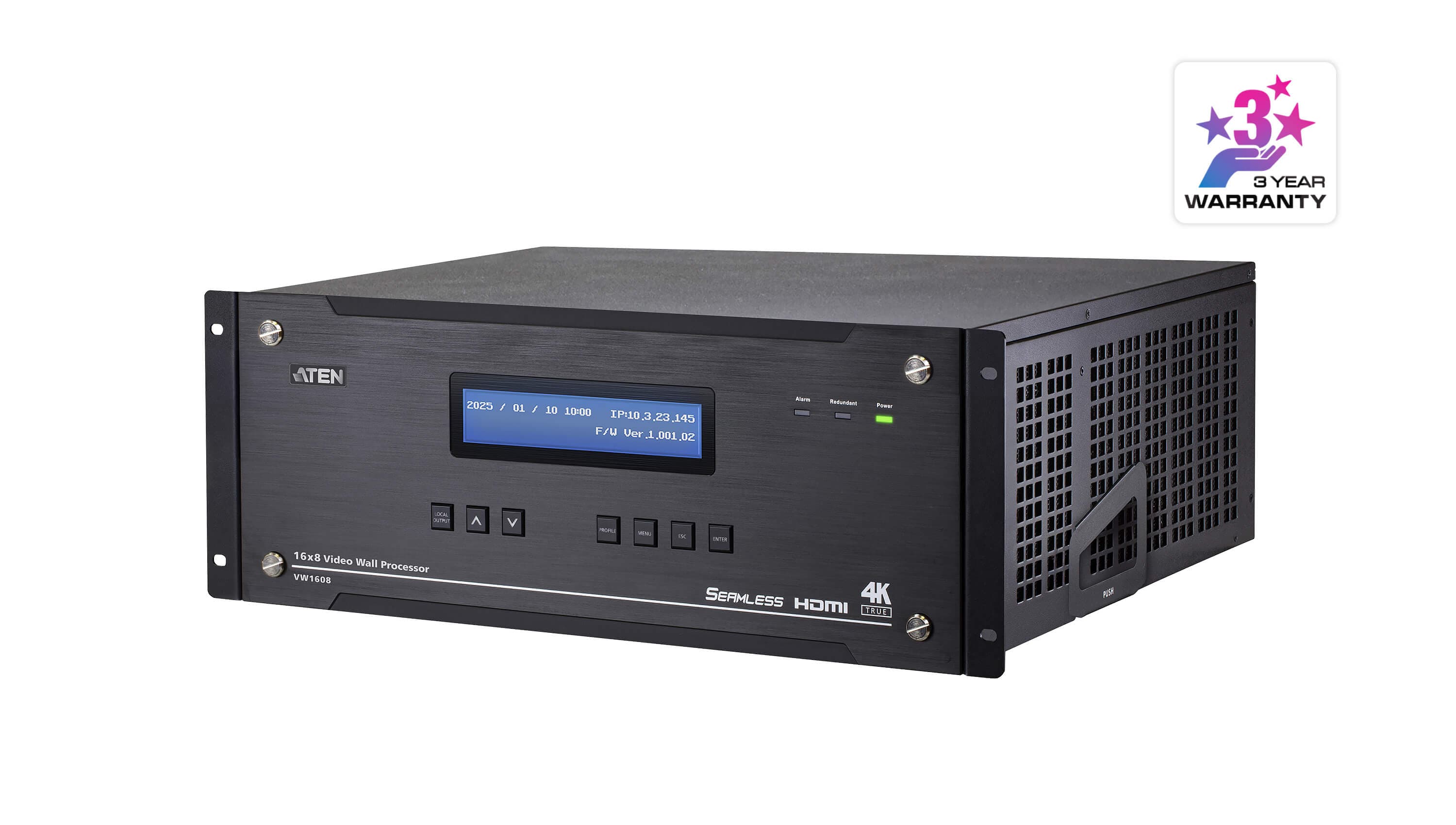 ATEN VW1608 16 × 8 Modular Video Wall Processor - angled product view