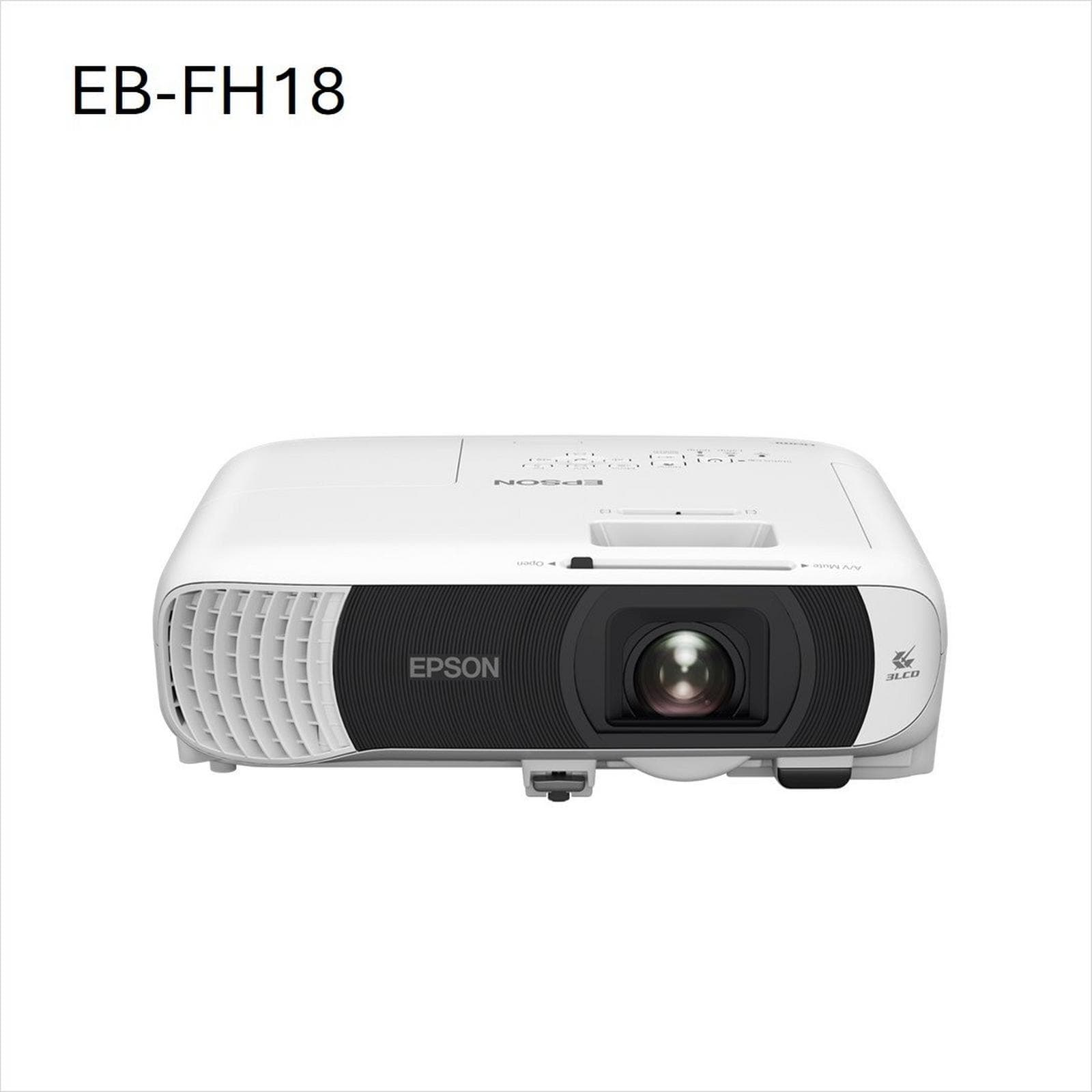 Epson EB-FH18 Full HD projector, front three-quarter view