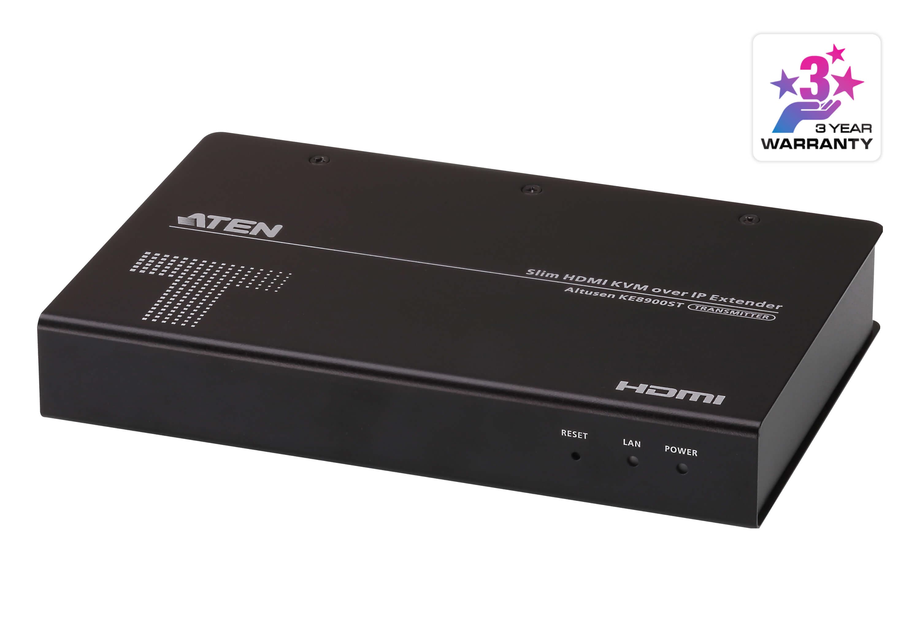 ATEN KE8900ST KVM over IP transmitter — three-quarter product view.