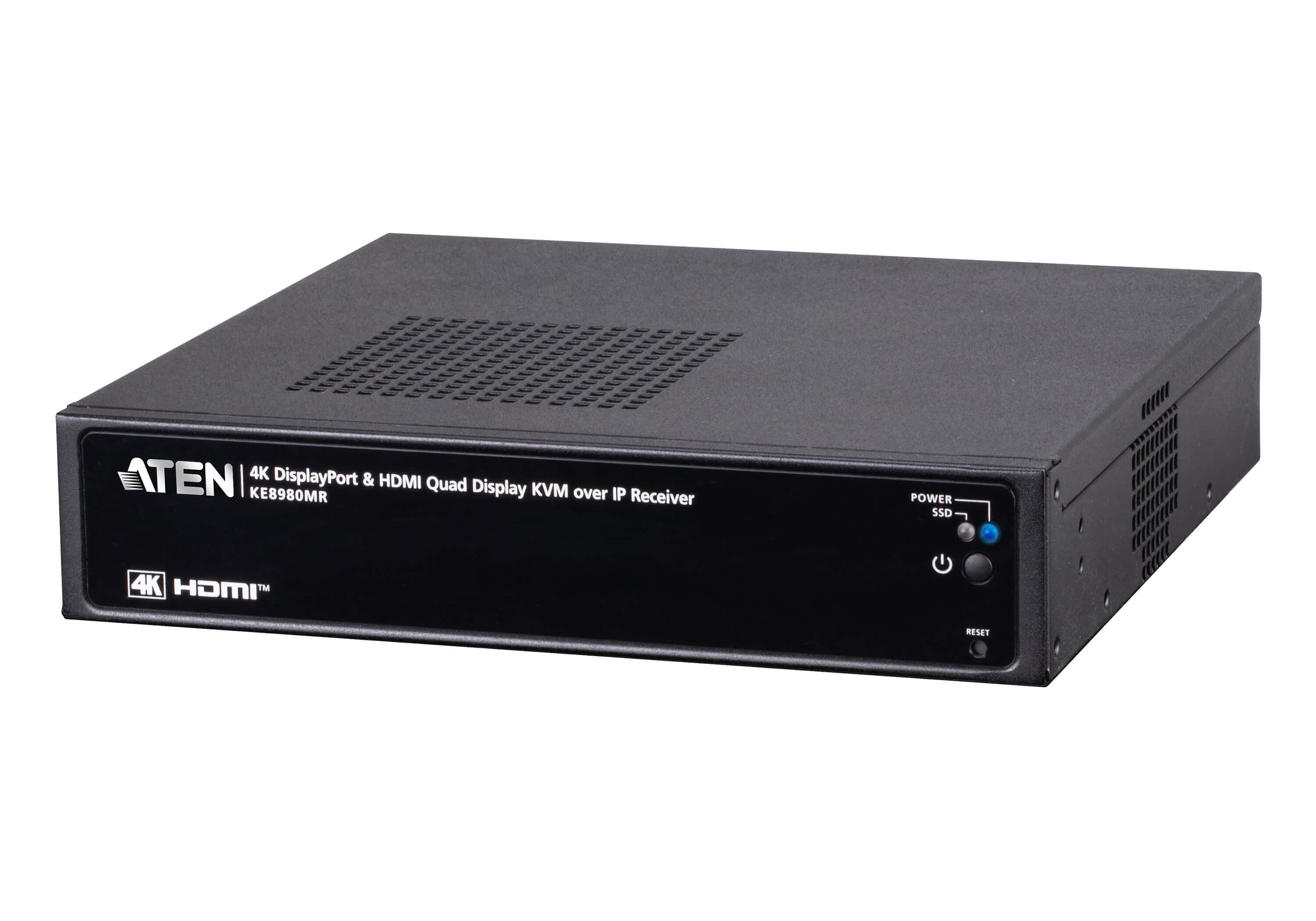 ATEN KE8980MR KVM over IP receiver — three-quarter product view.