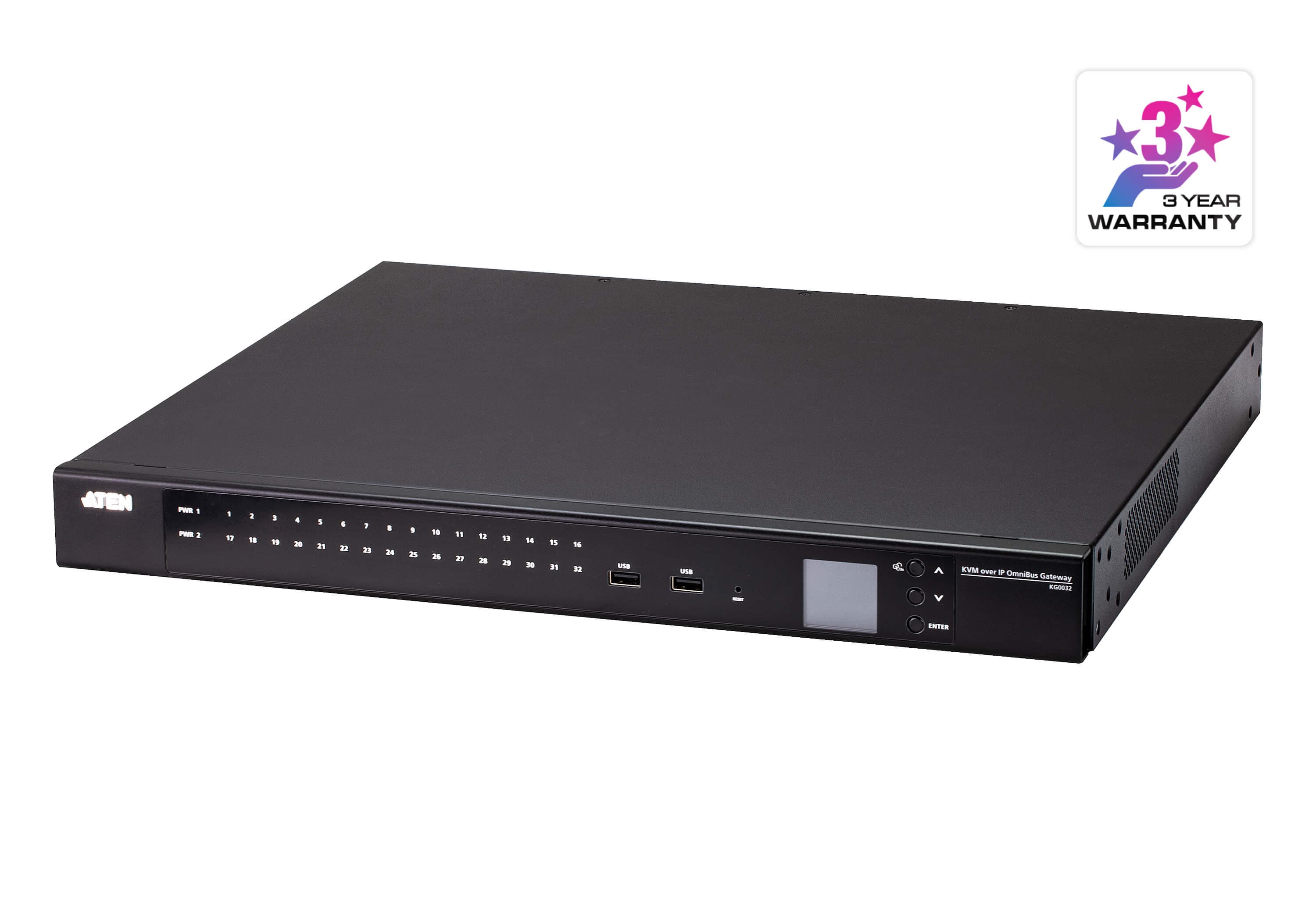 ATEN KG0032 KVM over IP switch — three-quarter product view.