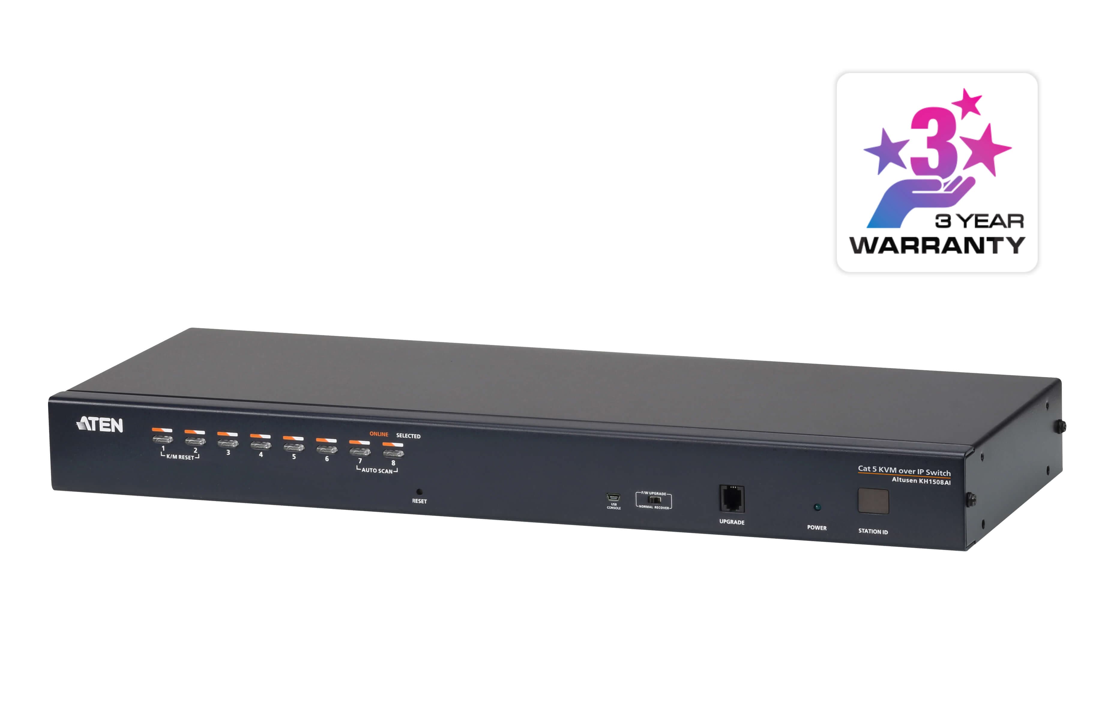 ATEN KH1508AI KVM over IP switch — three-quarter product view.
