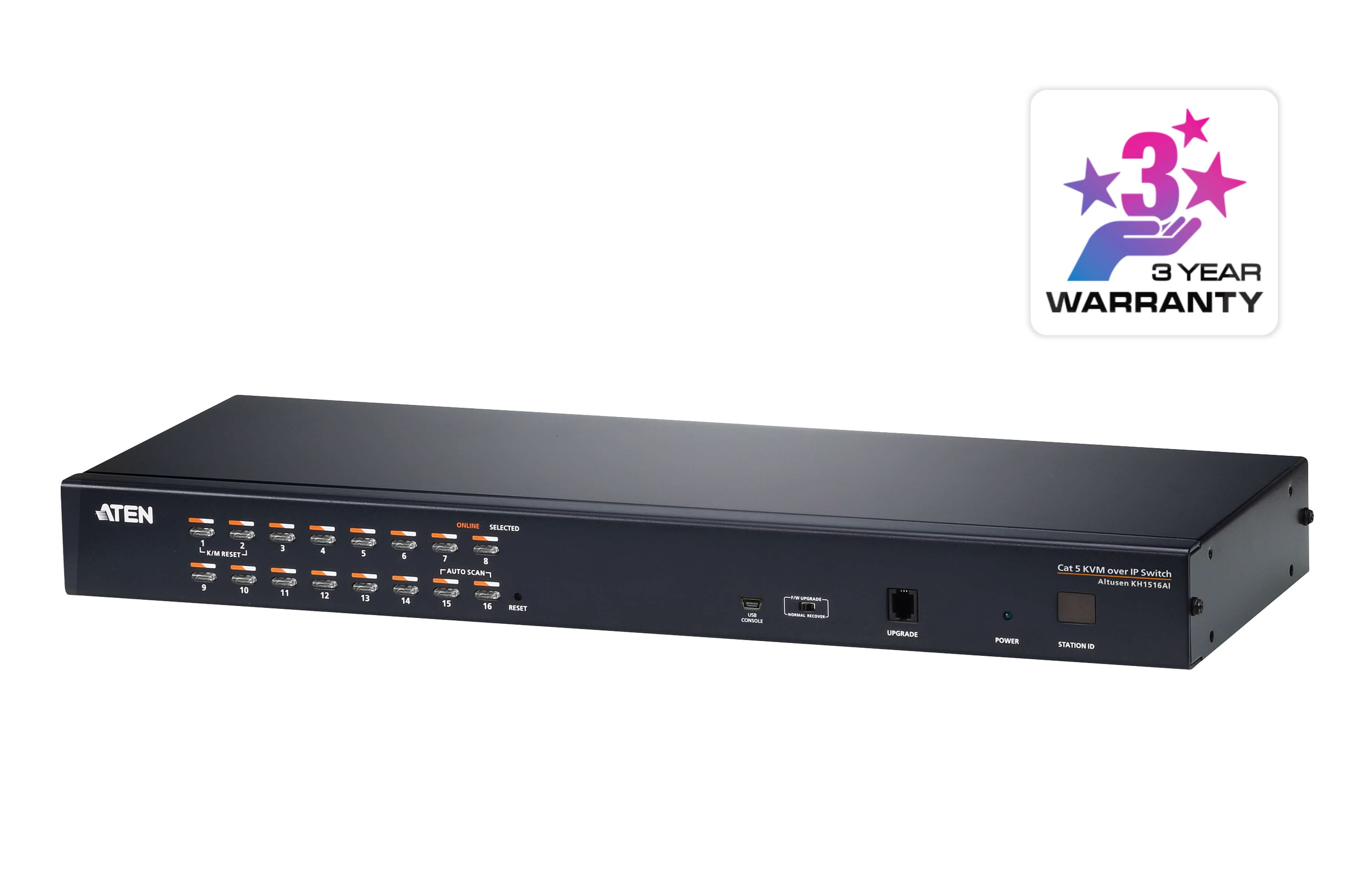 ATEN KH1516AI KVM over IP switch — three-quarter product view.