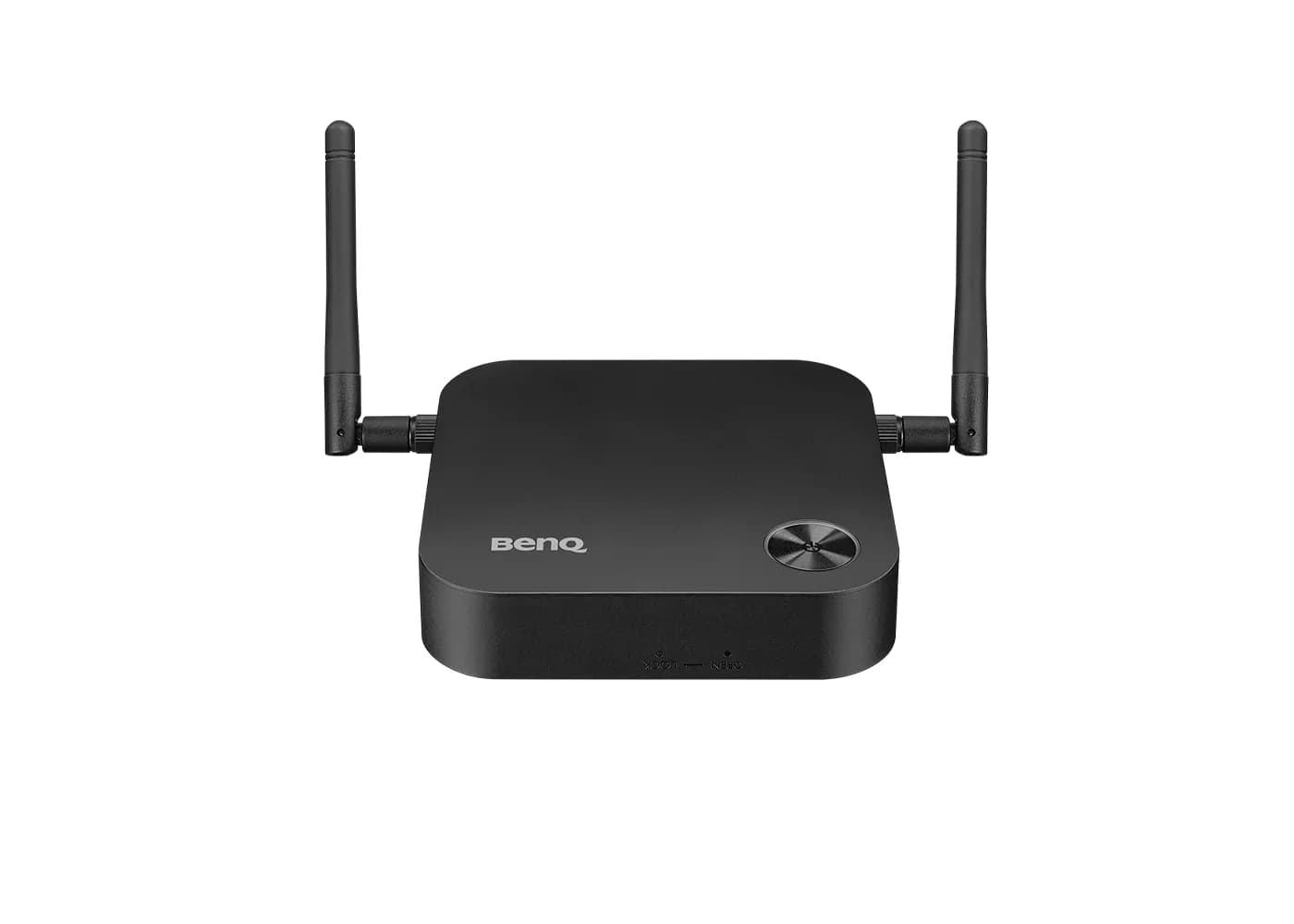 BenQ InstaShow WDC10C host receiver with both antennas fitted, front view