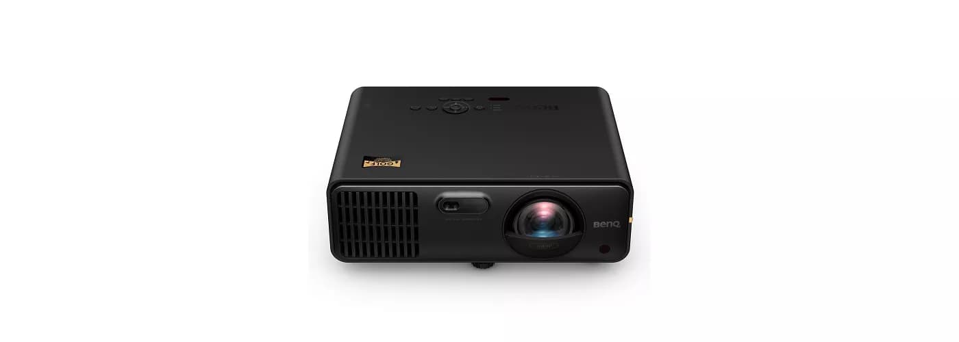 BenQ AH700ST short throw golf simulator projector, front three-quarter view