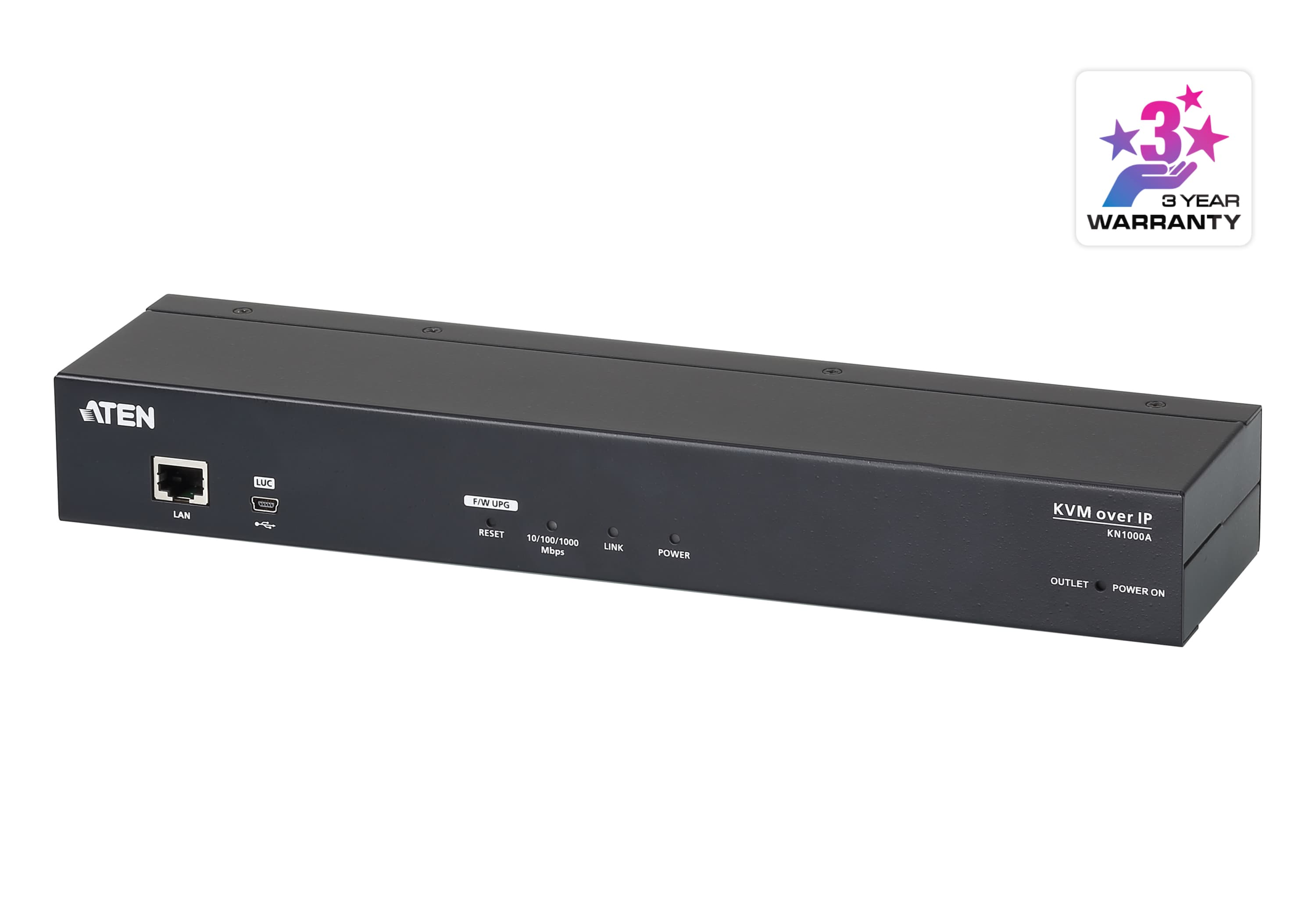 ATEN KN1000A KVM over IP switch — three-quarter product view.