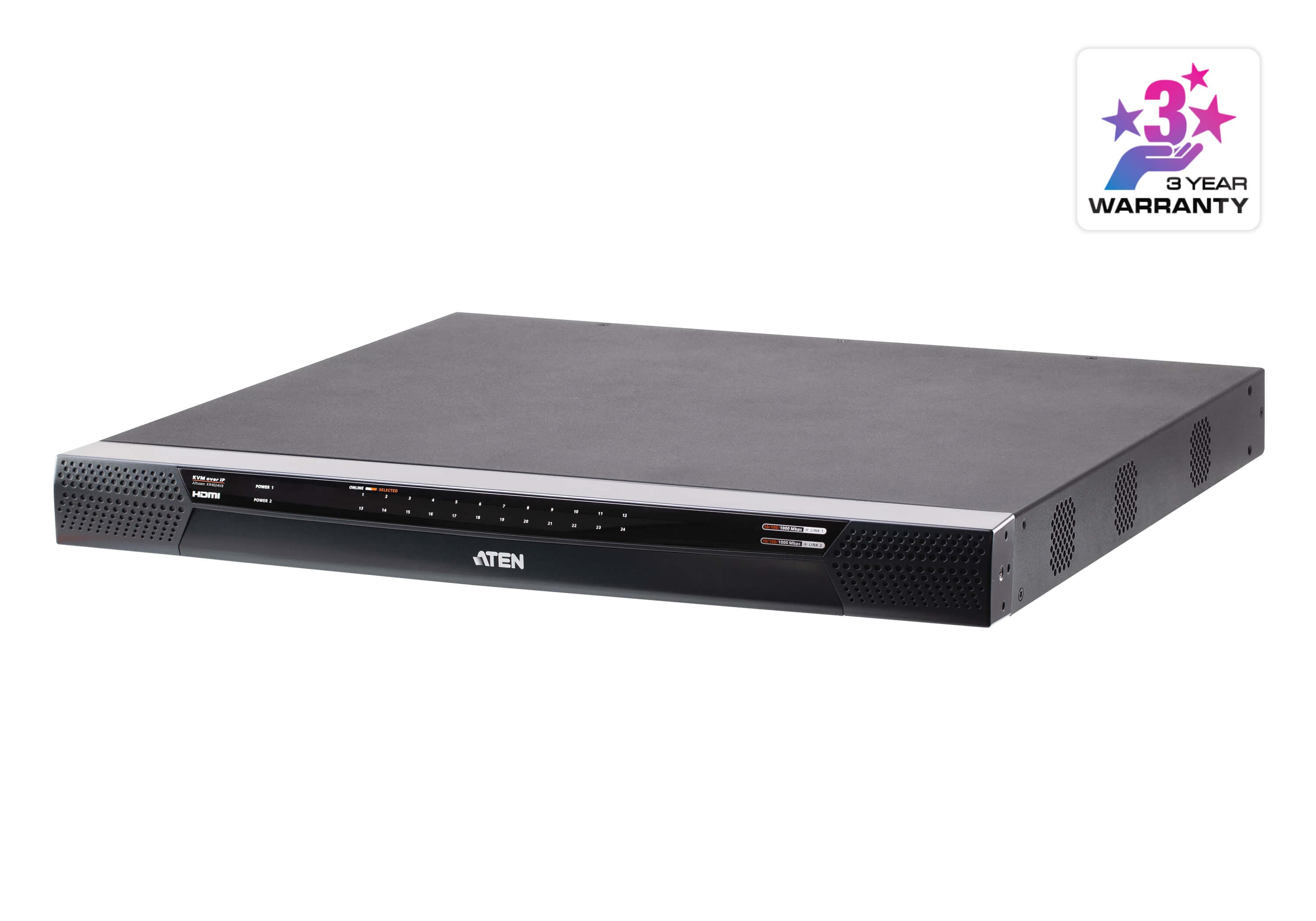 ATEN KN4024VB KVM over IP switch — three-quarter product view.