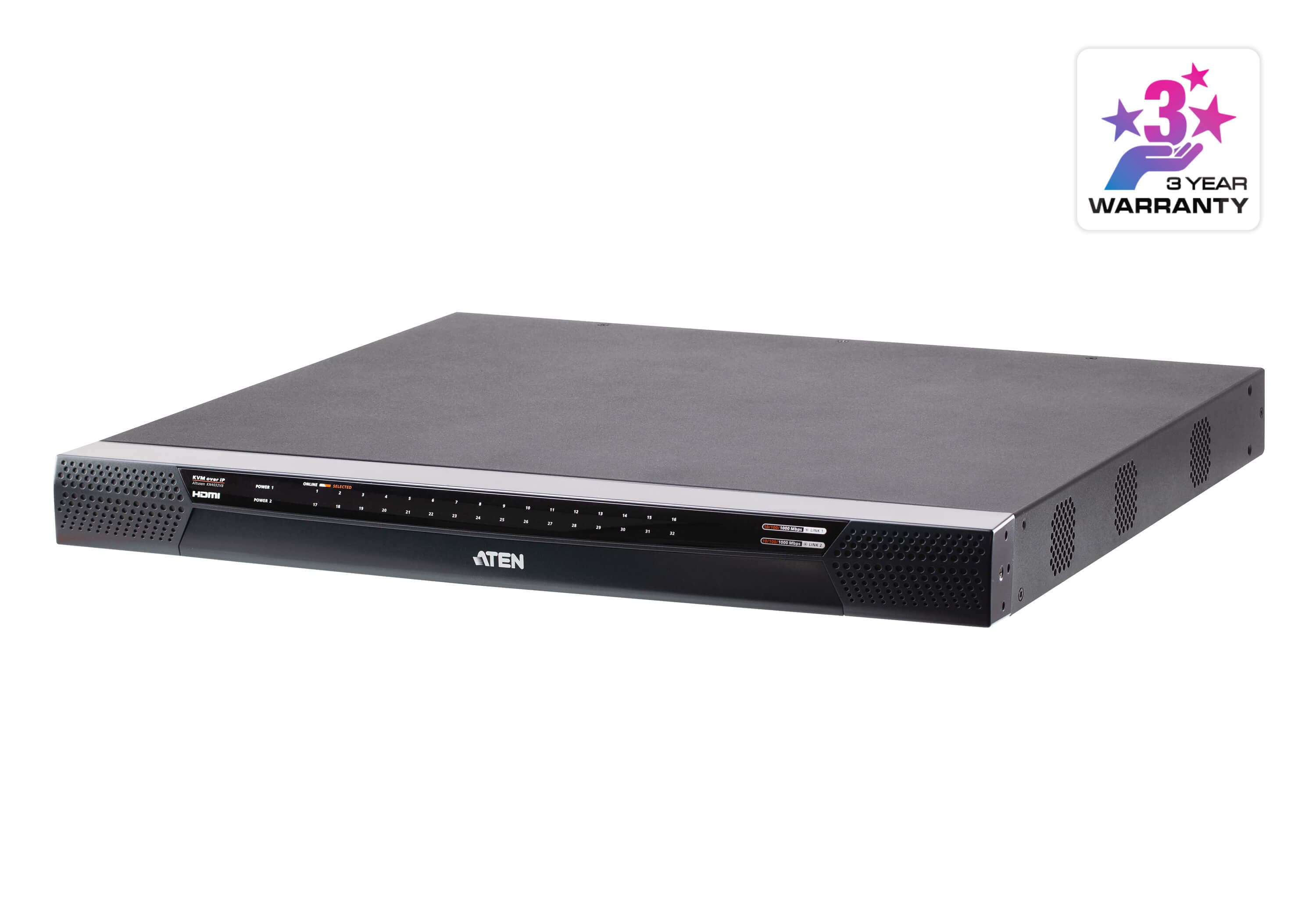 ATEN KN4032VB KVM over IP switch — three-quarter product view.