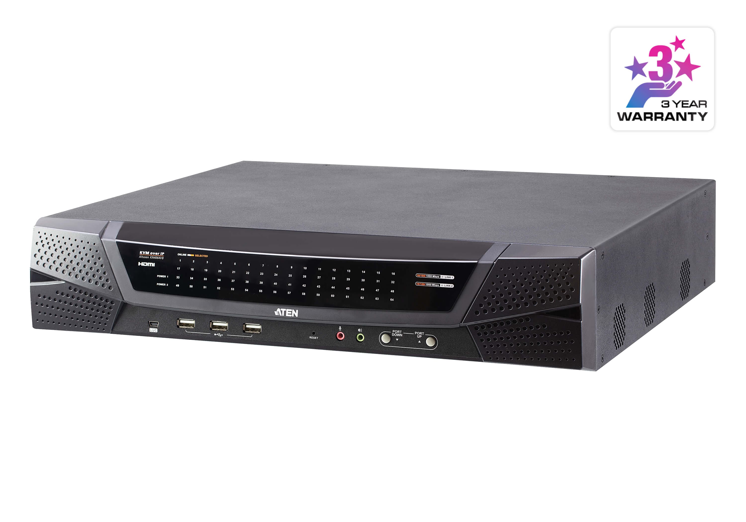 ATEN KN4064VB KVM over IP switch — three-quarter product view.