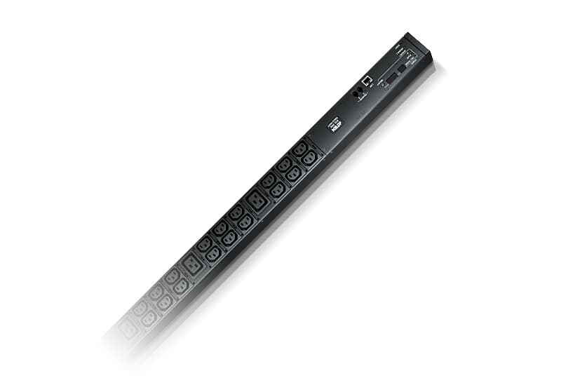ATEN PE5221T rack-mount eco PDU — three-quarter product view.