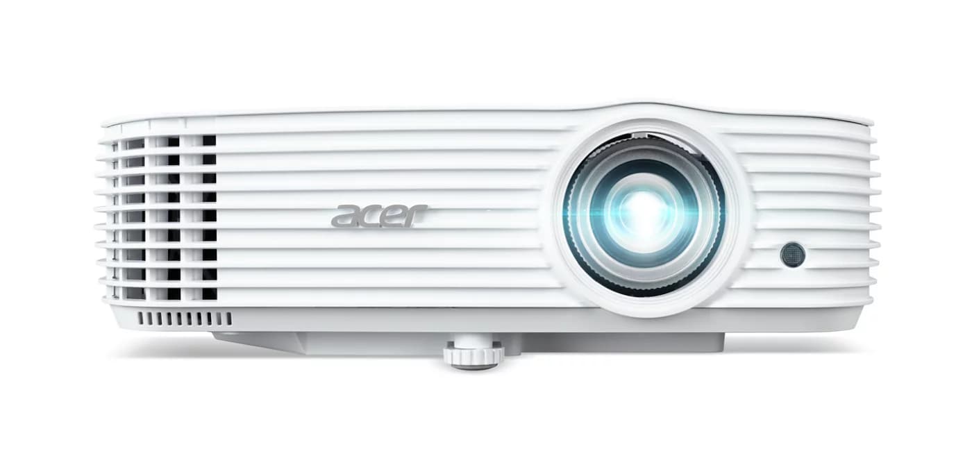 Acer X1626AH WUXGA DLP projector, front three-quarter view (Acer X1626AH/X1629H chassis image)