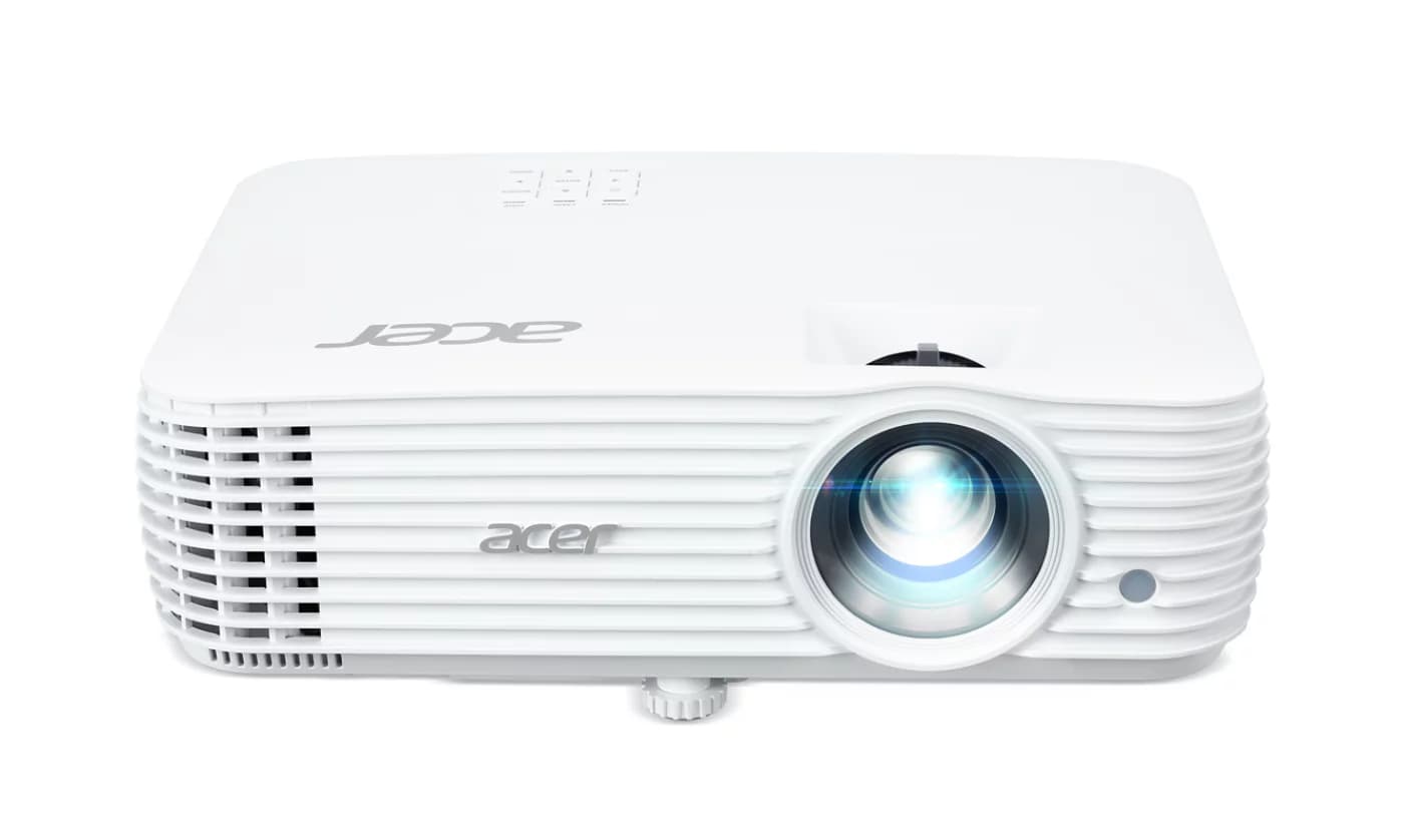Acer H6542BDK Full HD home cinema projector, front three-quarter view (shared Acer X1529HK/X1629HK/H6543BDK chassis image)