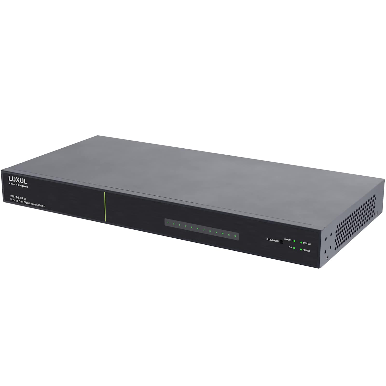 Chief 8 PoE+ | 2 RJ45 | 2 SFP Rear-Facing Ports - 1Gb L2/L3 Managed Switch, UK Power Cord — manufacturer product-family image
