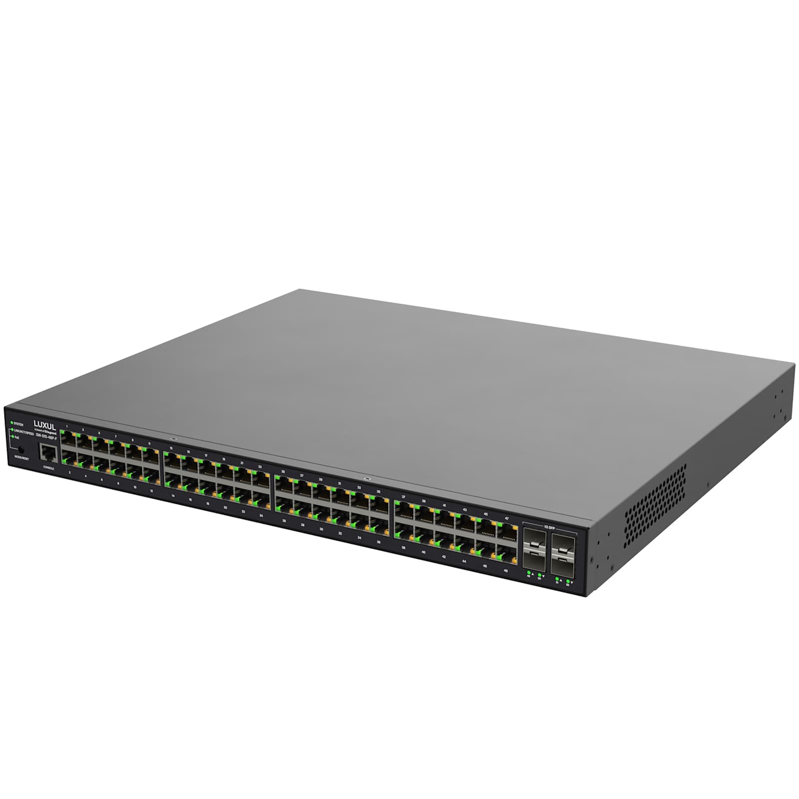 Luxul 48 PoE+ | 4 SFP Ports - 1Gb L2/L3 Managed Switch, EU Power Cord — manufacturer product-family image