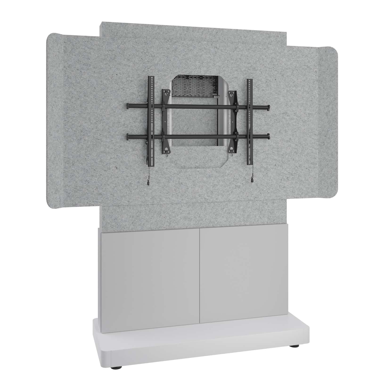 Middle Atlantic Forum™ Free-Standing 48" (2-Bay) Display Stand for (1) 56" to 65" Display, Light Colorway