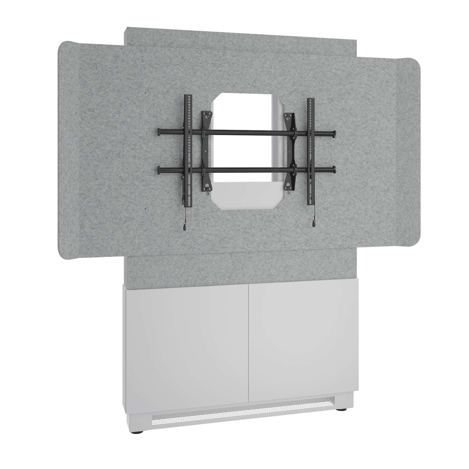 Middle Atlantic Forum™ Floor-to-Wall Mounted 48" (2-Bay) Display Stand for (1) 42" to 55" Display, Light Colorway — manufacturer product-family image