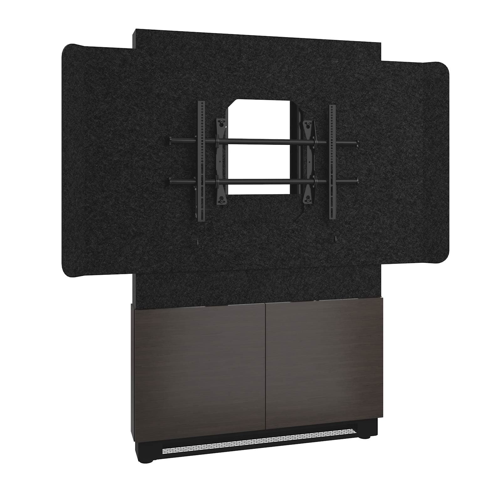 Middle Atlantic Forum™ Floor-to-Wall Mounted 48" (2-Bay) Display Stand for (1) 66" to 75" Display, Dark Colorway — manufacturer product-family image