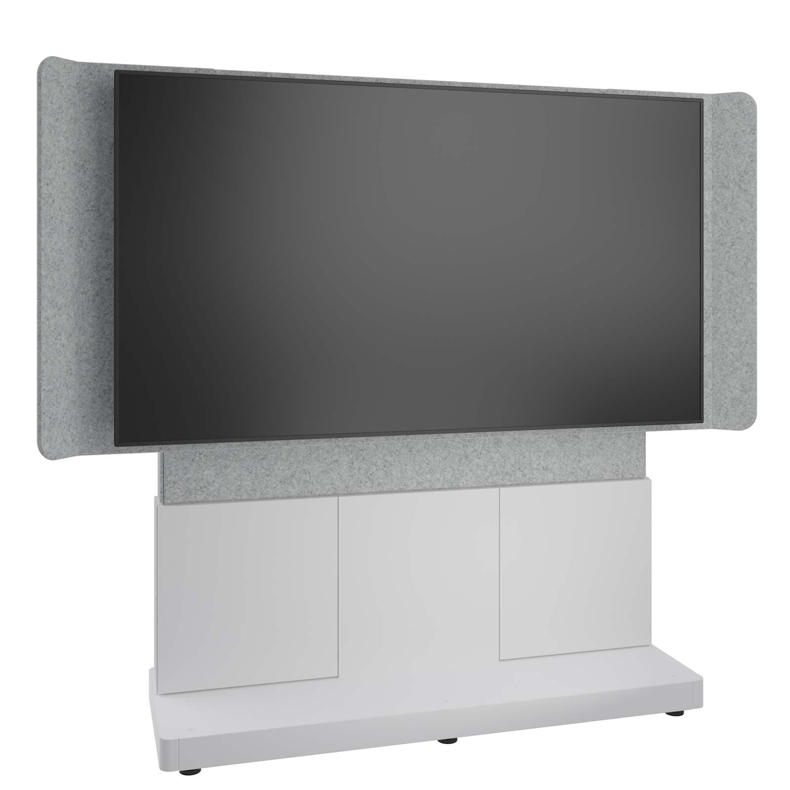 Middle Atlantic Forum™ Free-Standing 66" (3 Bay) Display Stand for (1) 86" to 100" Display, Light Colorway — manufacturer product-family image