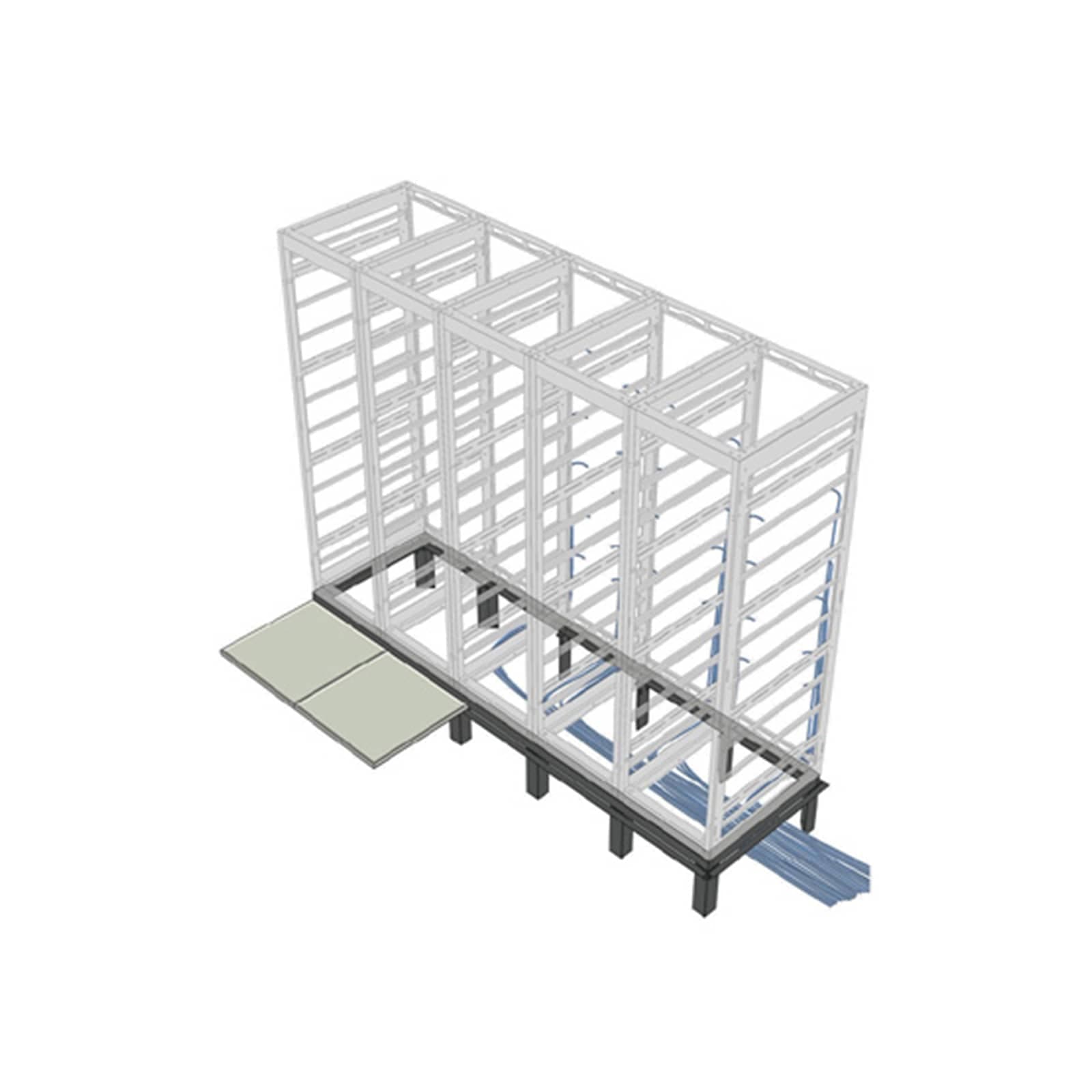 Middle Atlantic 2 Bay Riser Base for 32 Inch Deep for BGR Racks