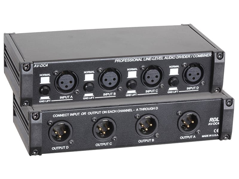 Radio Design Labs AV-DC4 Line-Level Audio Divider/Combiner with Ground Lift