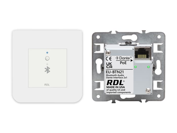 Radio Design Labs EU-BTN21 Wall-Mounted Bluetooth® Audio Dante Network Interface
