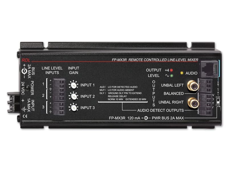 Radio Design Labs FP-MX3R Remote Controlled Line-Level Mixer