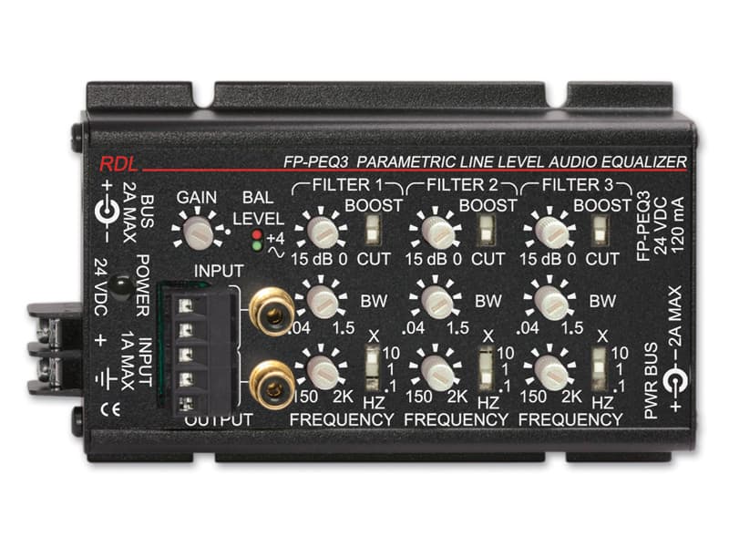Radio Design Labs FP-PEQ3 3 Band Parametric Equalizer - Terminal blocks & RCA jacks