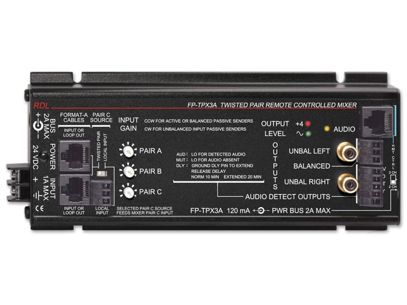 Radio Design Labs FP-TPX3A Format-A Twisted Pair Remote Controlled Mixer