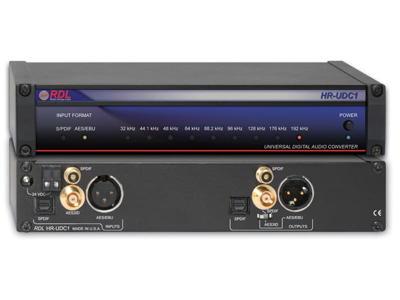 Radio Design Labs HR-UDC1 Universal Digital Audio Converter - AES/EBU, coaxial or optical S/PDIF, AES-3ID