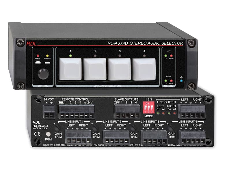Radio Design Labs RU-ASX4D Stereo Audio Selector 4x1