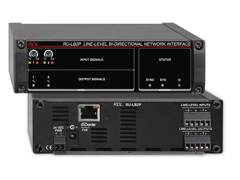 Radio Design Labs RU-LB2P Line-Level Bi-Directional Dante Interface