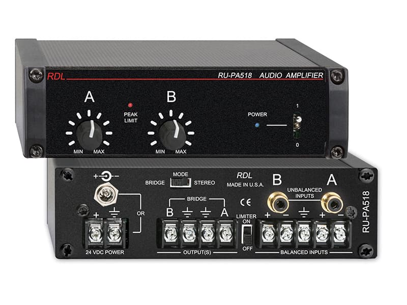 Radio Design Labs RU-PA518 10 W Stereo / 18 W Mono Audio Amplifier - 8 Ω
