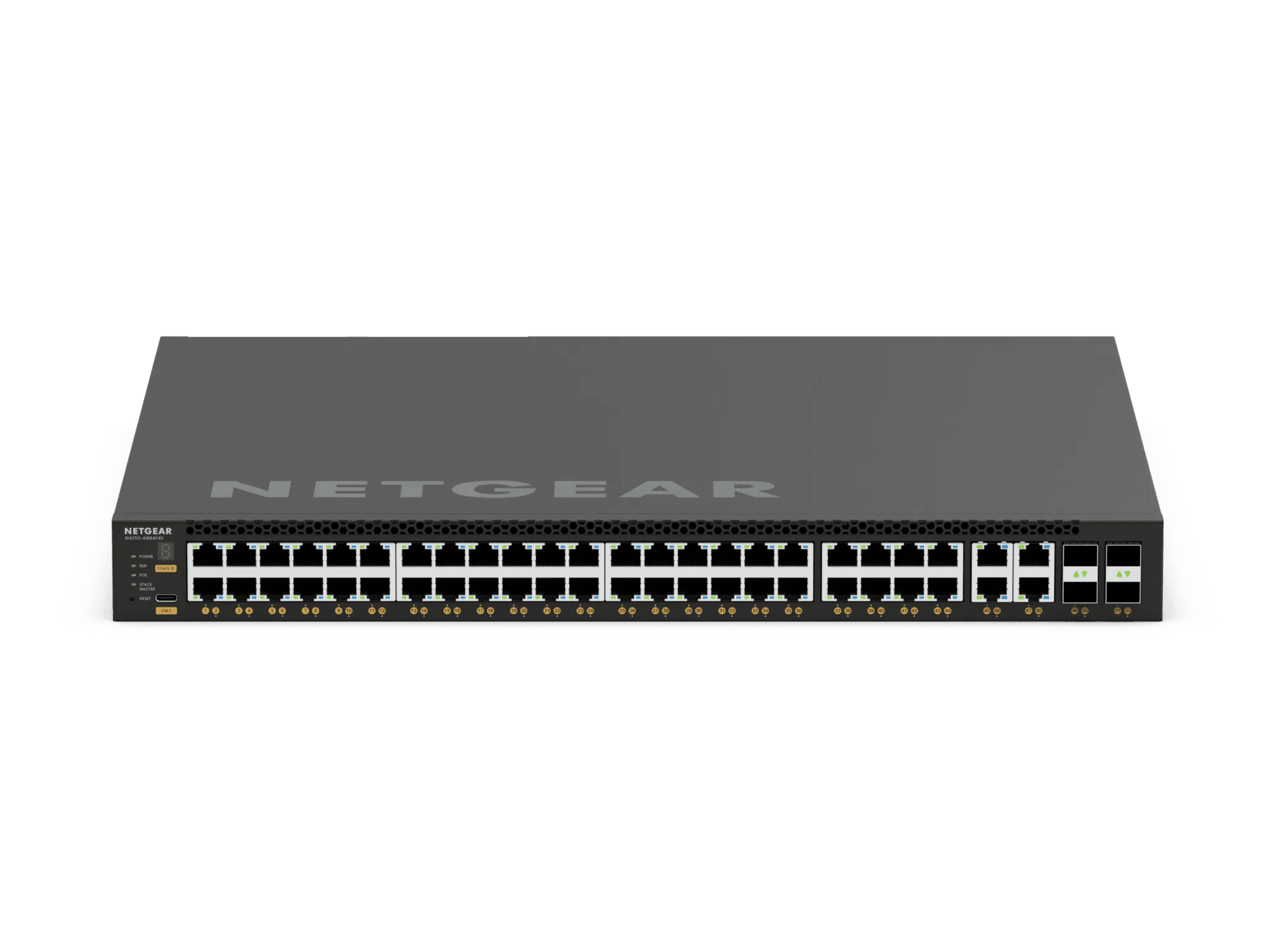 NETGEAR M4350 MSM4352 44x2.5G, 4x10G/Multi-gig PoE++ (194W base, up to 3,314W) and 4xSFP28 25G (MSM4352) Managed Switch