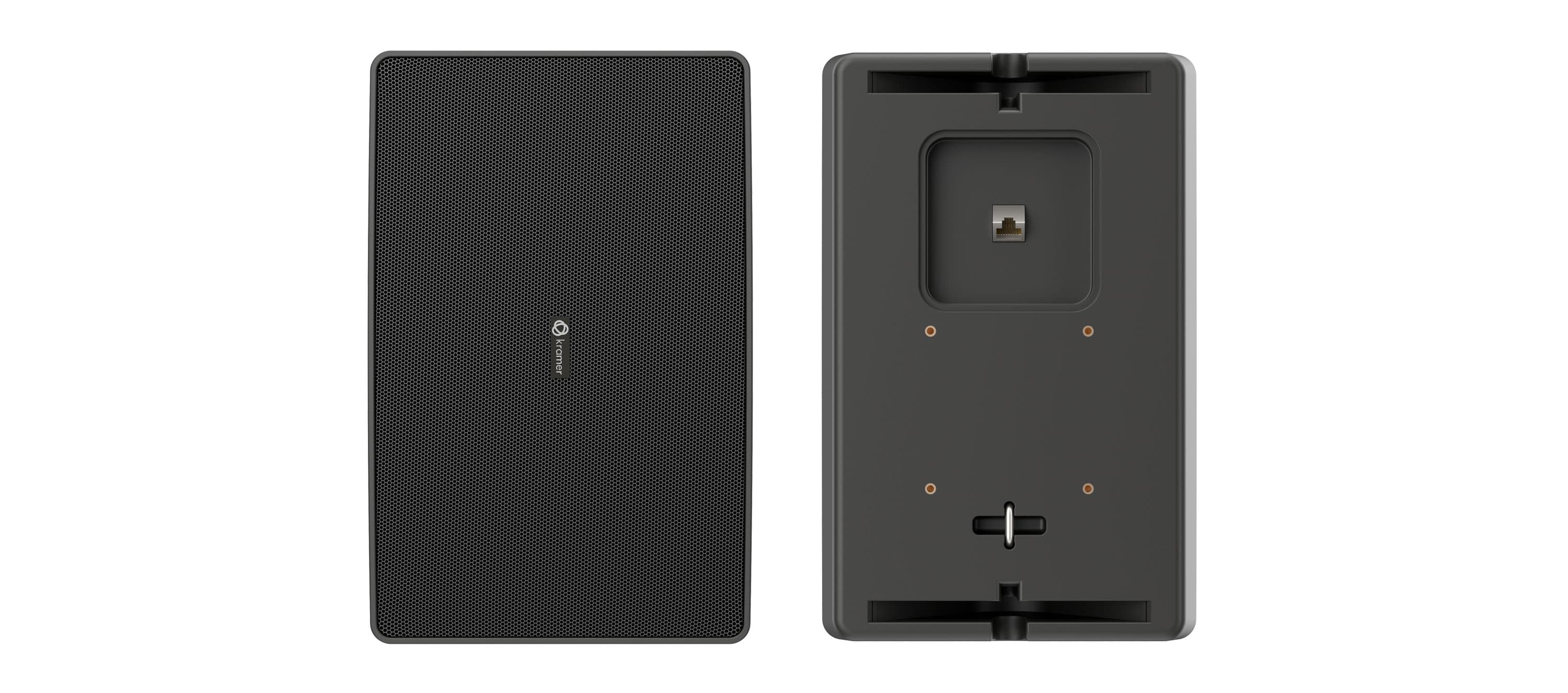 Kramer WM-8D 8" two-way wall mounted PoE powered Dante speaker — manufacturer product-family image